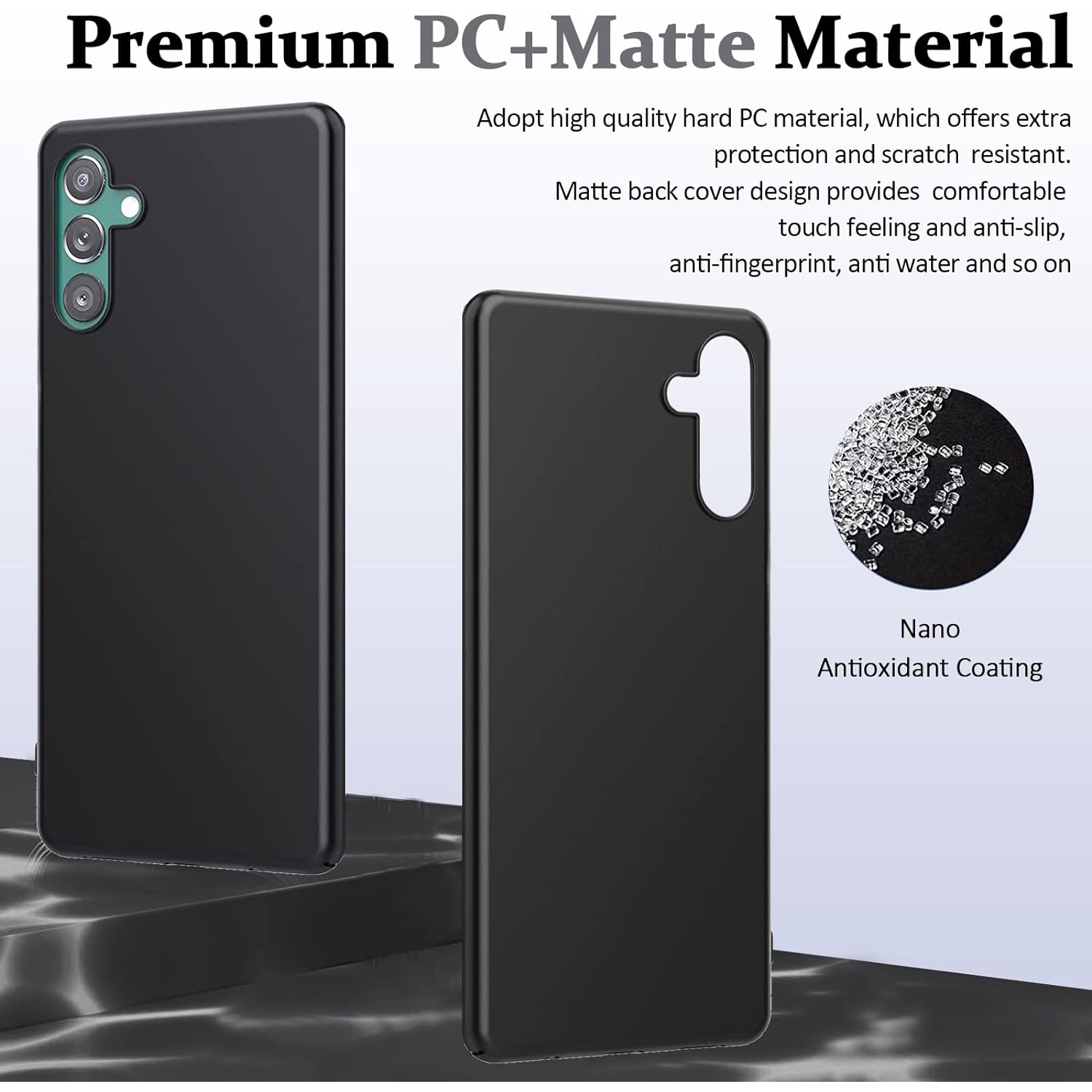 Compatible with Samsung Galaxy A14 5G Case, Hard PC Bumper Matte Back Cover, Ultra Thin Skin-Feeling Shell Full