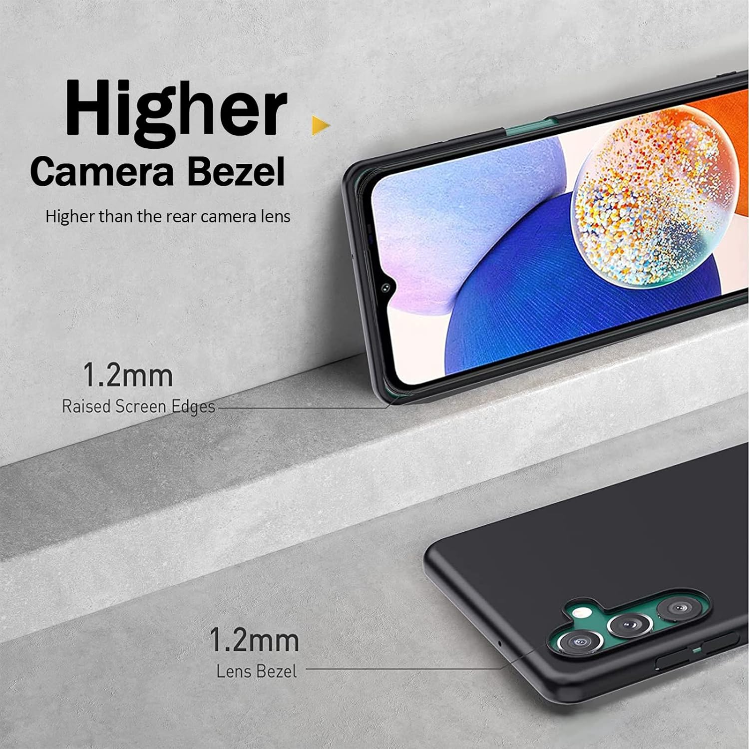 Compatible with Samsung Galaxy A14 5G Case, Hard PC Bumper Matte Back Cover, Ultra Thin Skin-Feeling Shell Full