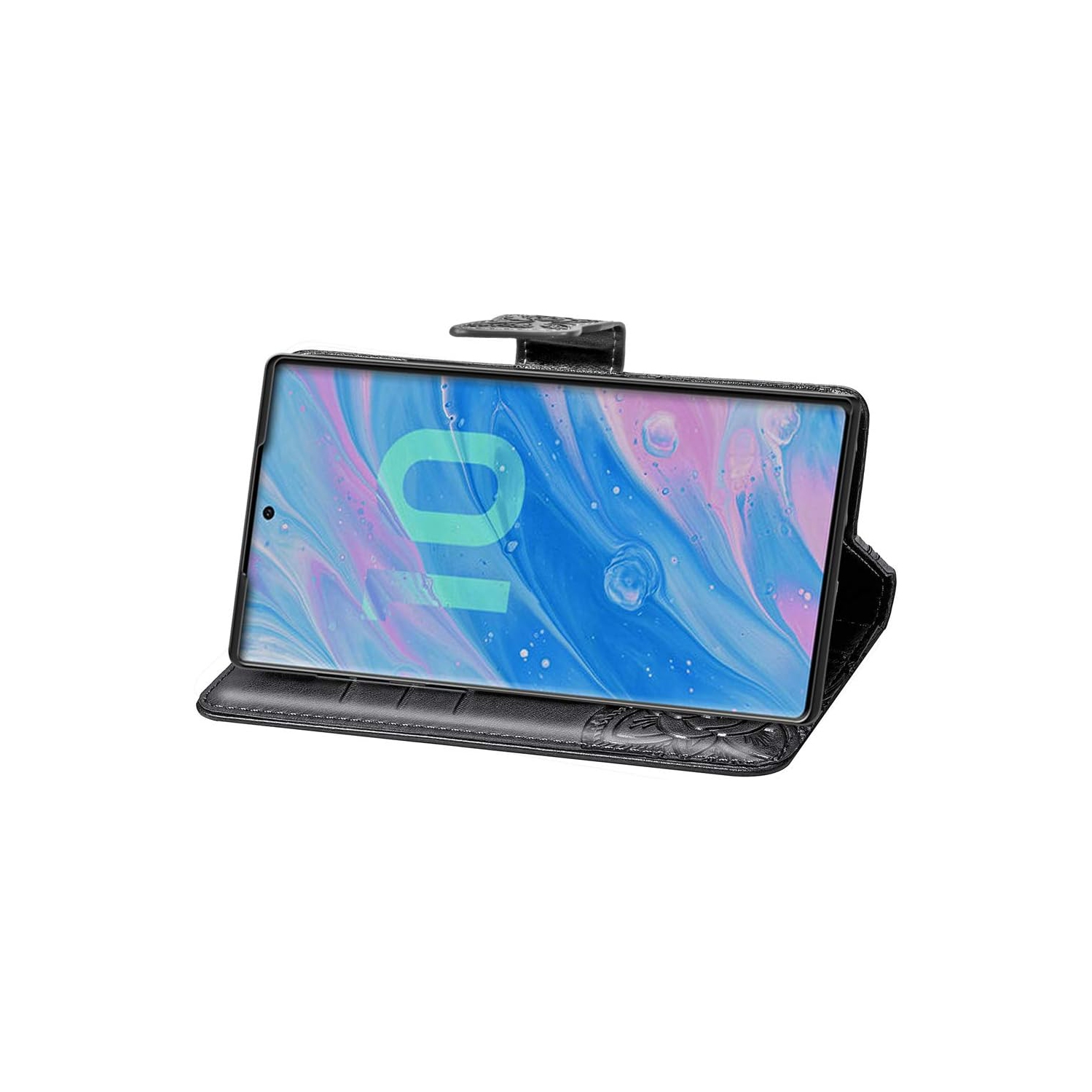 Samsung Galaxy Note 10 Plus Case Bling Diamond Butterfly Embossed Wallet Flip PU Leather Magnetic Card Slots