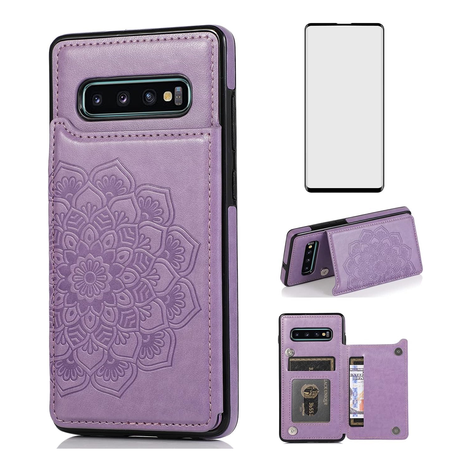 Compatible avec l'étui pour Galaxy Note 8 de Samsung et la béquille pour support de carte en verre trempé