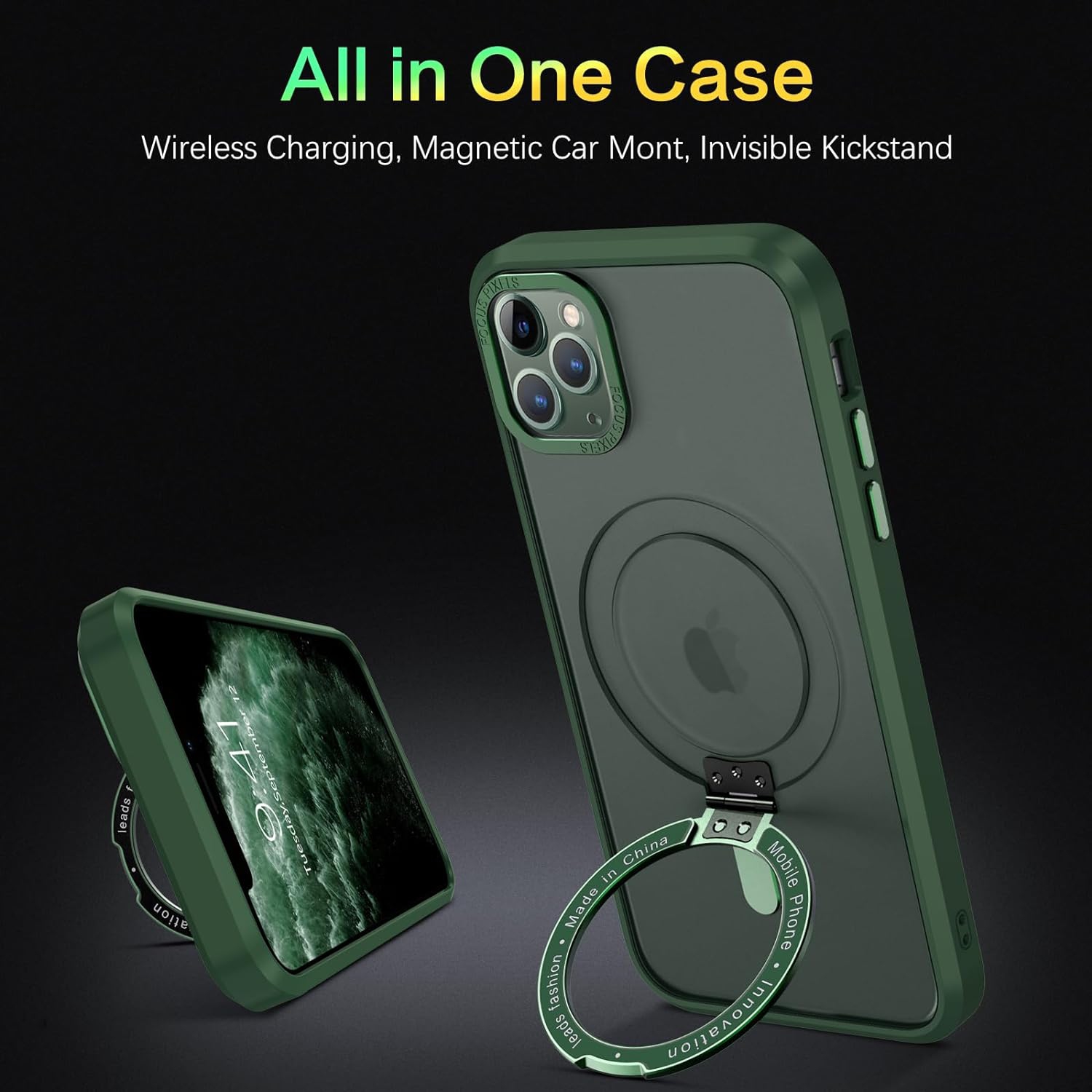 Magnetic Case for iPhone 11 Pro Max Compatible with MagSafe, Magnetic Kickstand iPhone 11 Pro Max Case Cover