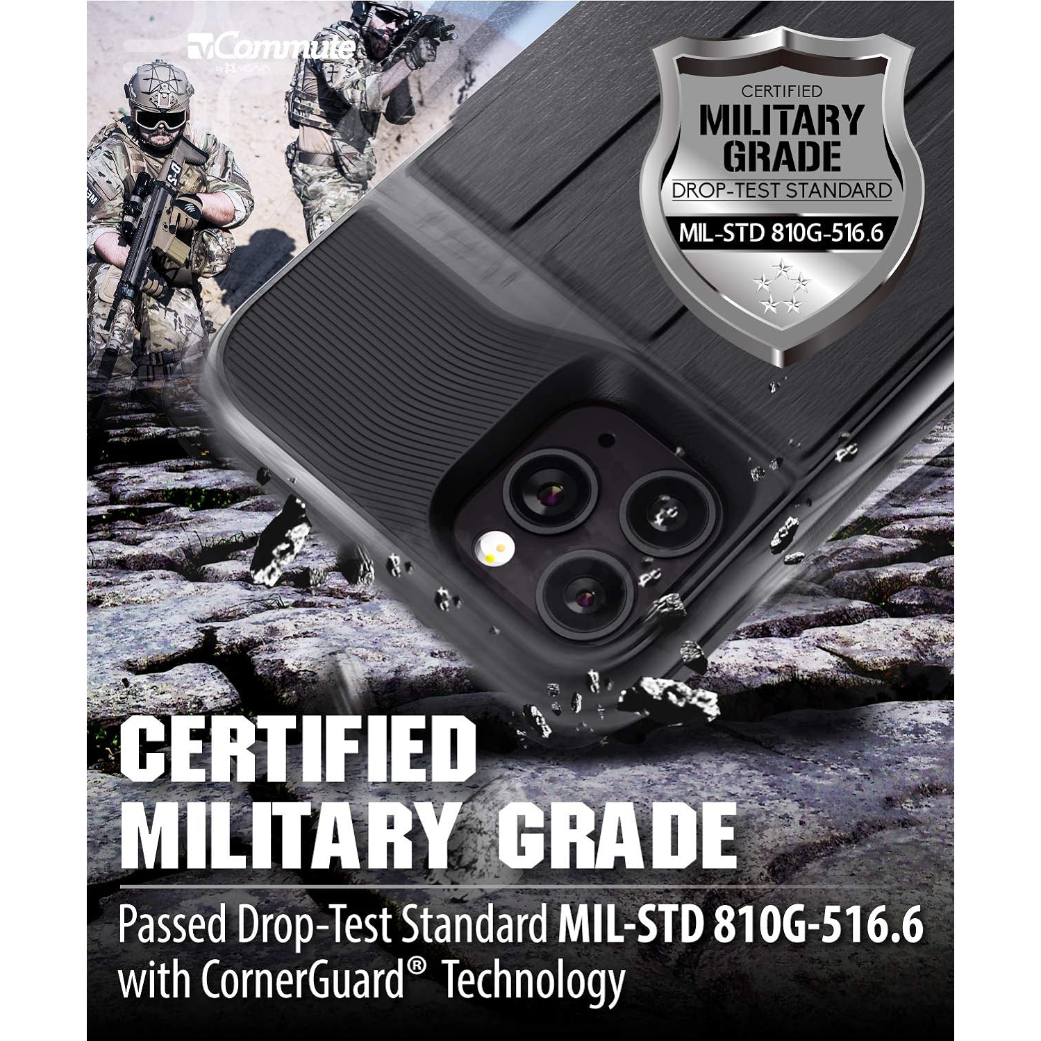 vCommute Wallet Case Compatible with Apple iPhone 11 Pro, (Military Grade Drop Protection) Flip