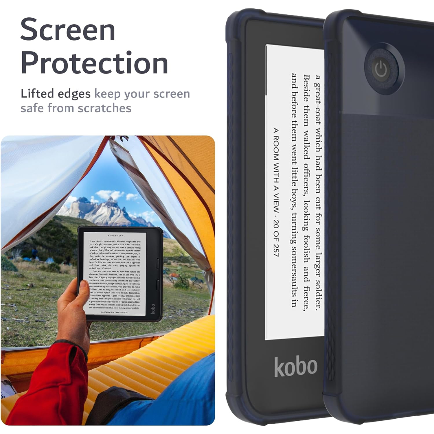 SKN Designed for Kobo Libra 2 Case 7" Cover, [Reinforced Corners] Shockproof Slim Anti-Yellowing Silicone Gel