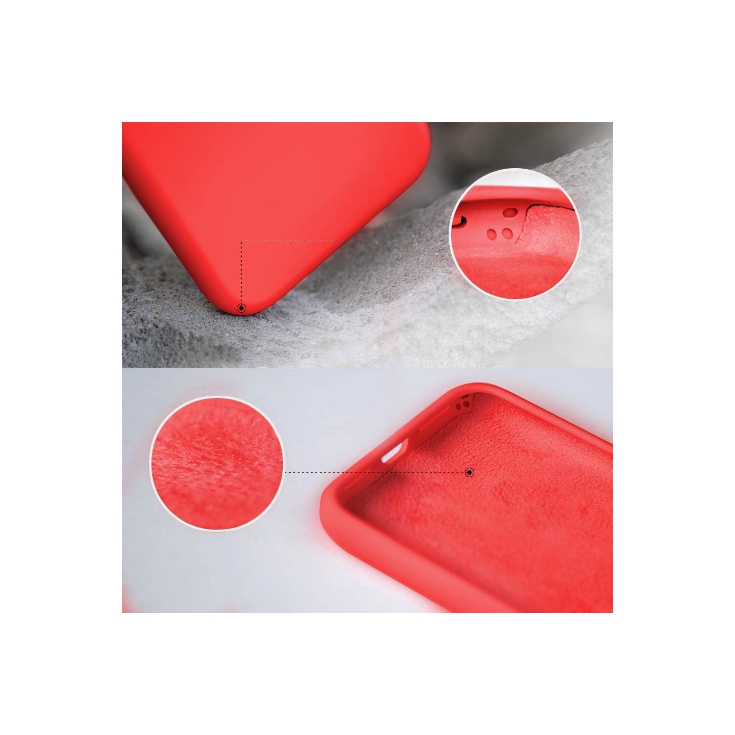 [Liquid Silicone] Case for iPhone 11 Pro Max, Soft Gel [Microfiber Cloth Lining] Shockproof Slim Fit Cover