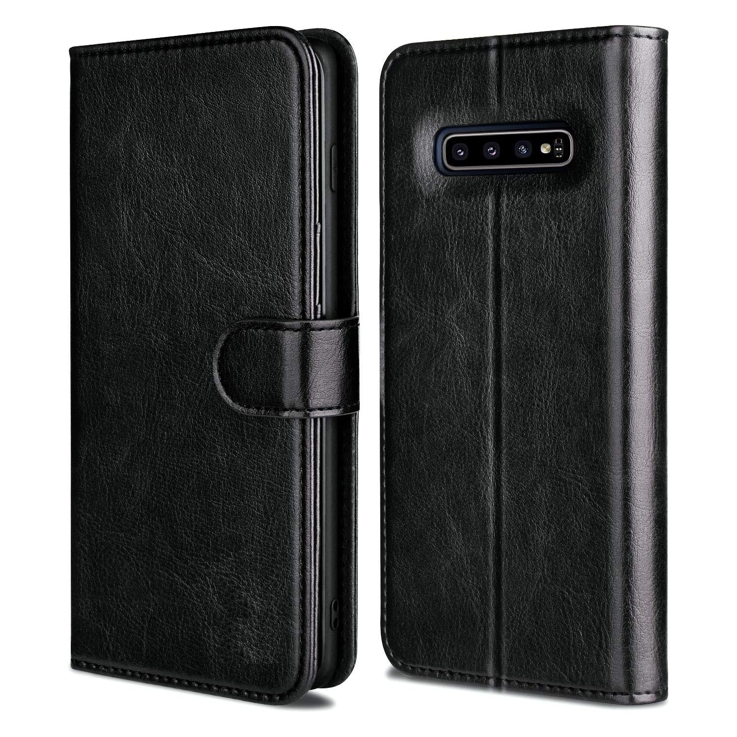 [Portefeuille en cuir] Étui pour Galaxy S8 plus de Samsung, Carte antichoc Folio Flip béquille en TPUR [fermeture magnétique]