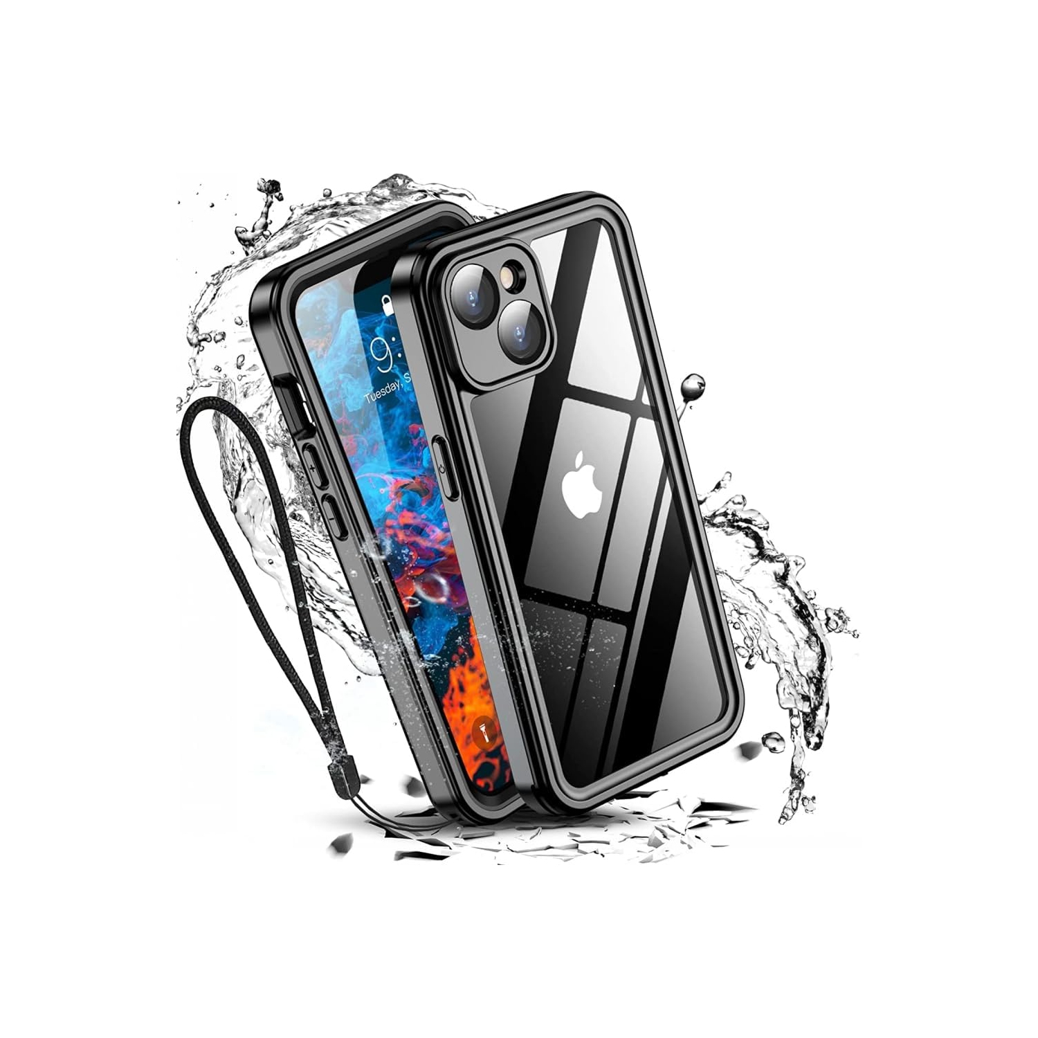 Waterproof Case for iPhone 14 Plus, Full Body Heavy Duty Protection Full Sealed Cover Shockproof Dustproof