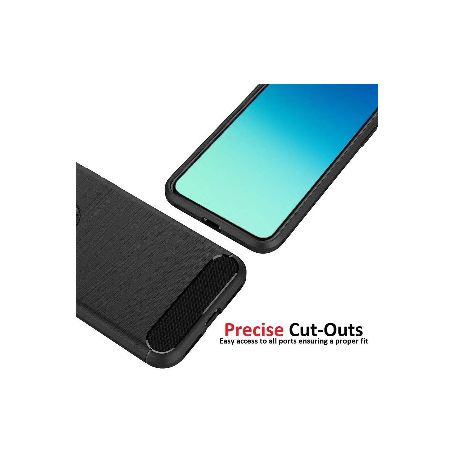 [Carbon Fiber] Case for Google Pixel 3, Durable [Shock Absorption] Slim TPU Matte Lightweight Bumper Cover (Navy