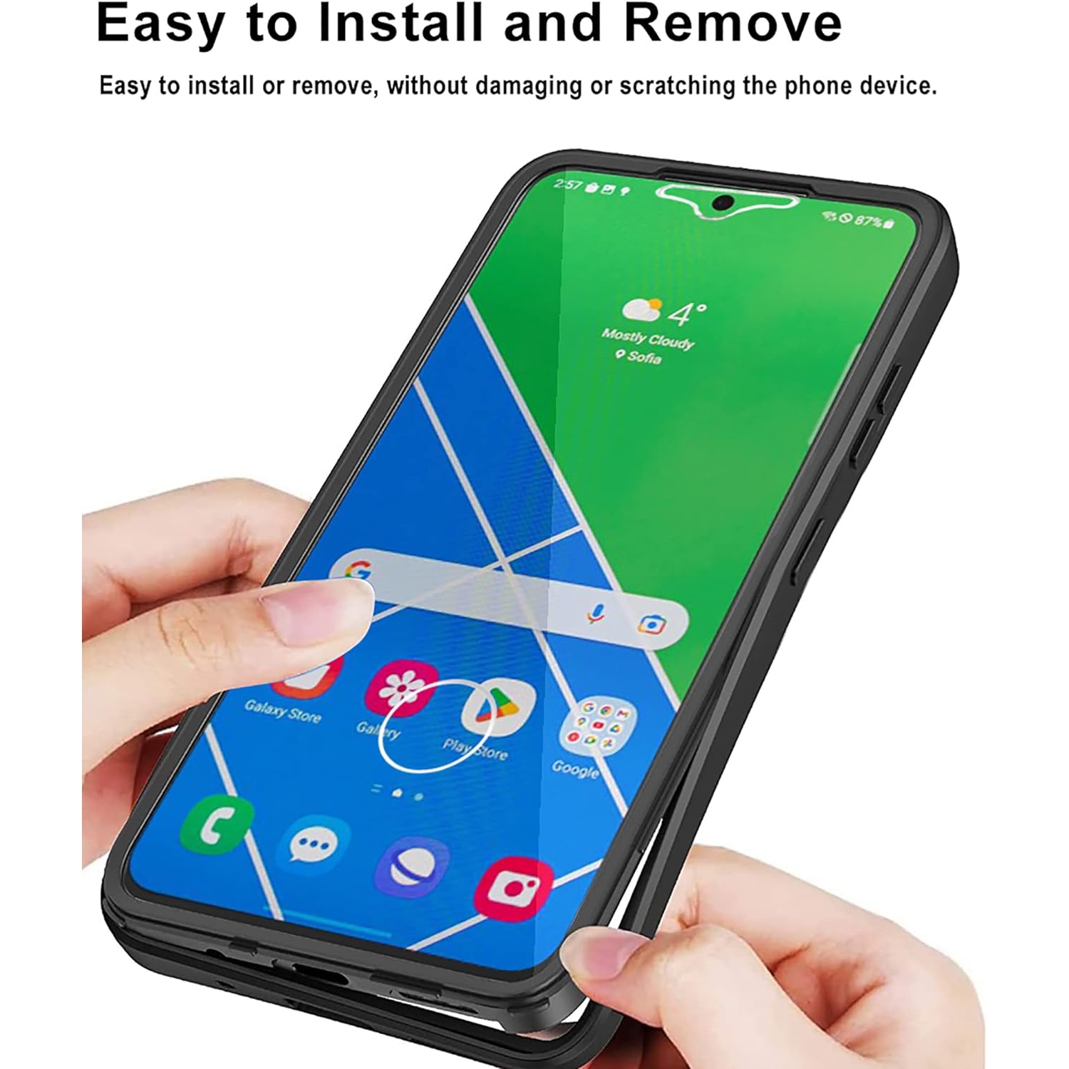 CCSamll pour Samsung Galaxy S23++ étui transparent avec protecteur d'écran, mince protecteur d'écran en TPUR souple plein