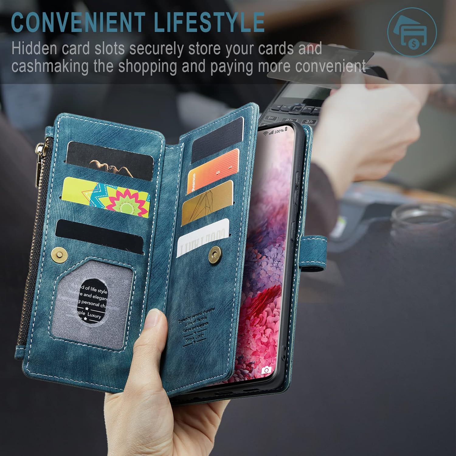 Étui de téléphone pour Samsung Galaxy S20 Glaxay S 20 5G UW 6,2&nbsp;po avec protecteur d'écran en verre trempé