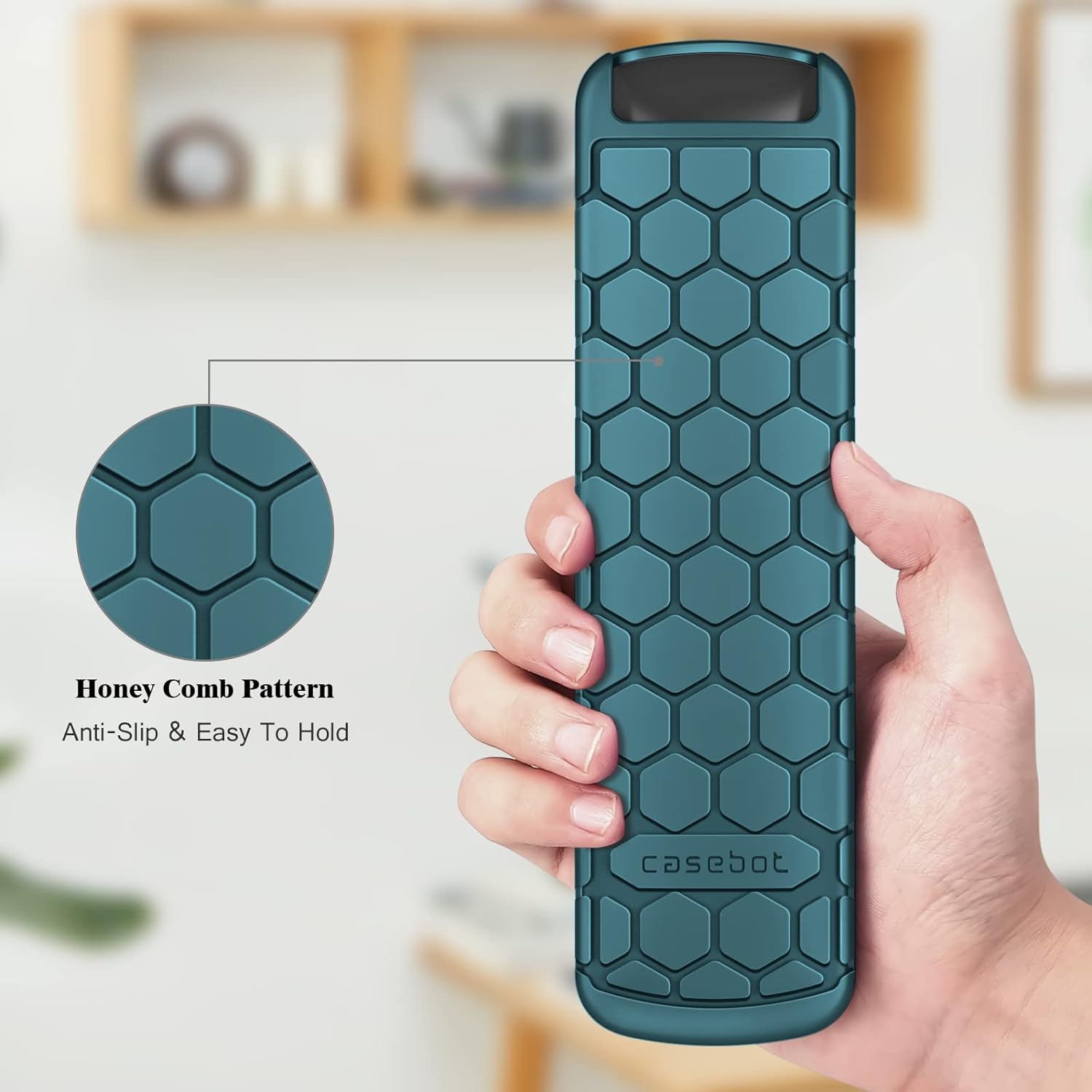 Remote Case for Alexa Voice Remote Pro - Honey Comb Lightweight Anti-Slip Shockproof Silicone