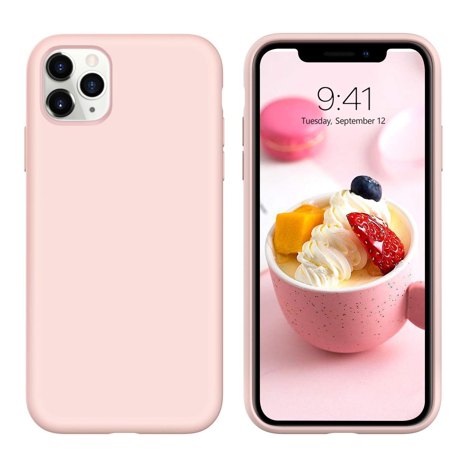 iPhone 11 Pro Case, Liquid Silicone Soft Gel Rubber Slim Cover with Microfiber Cloth Lining Cushion Shockproof