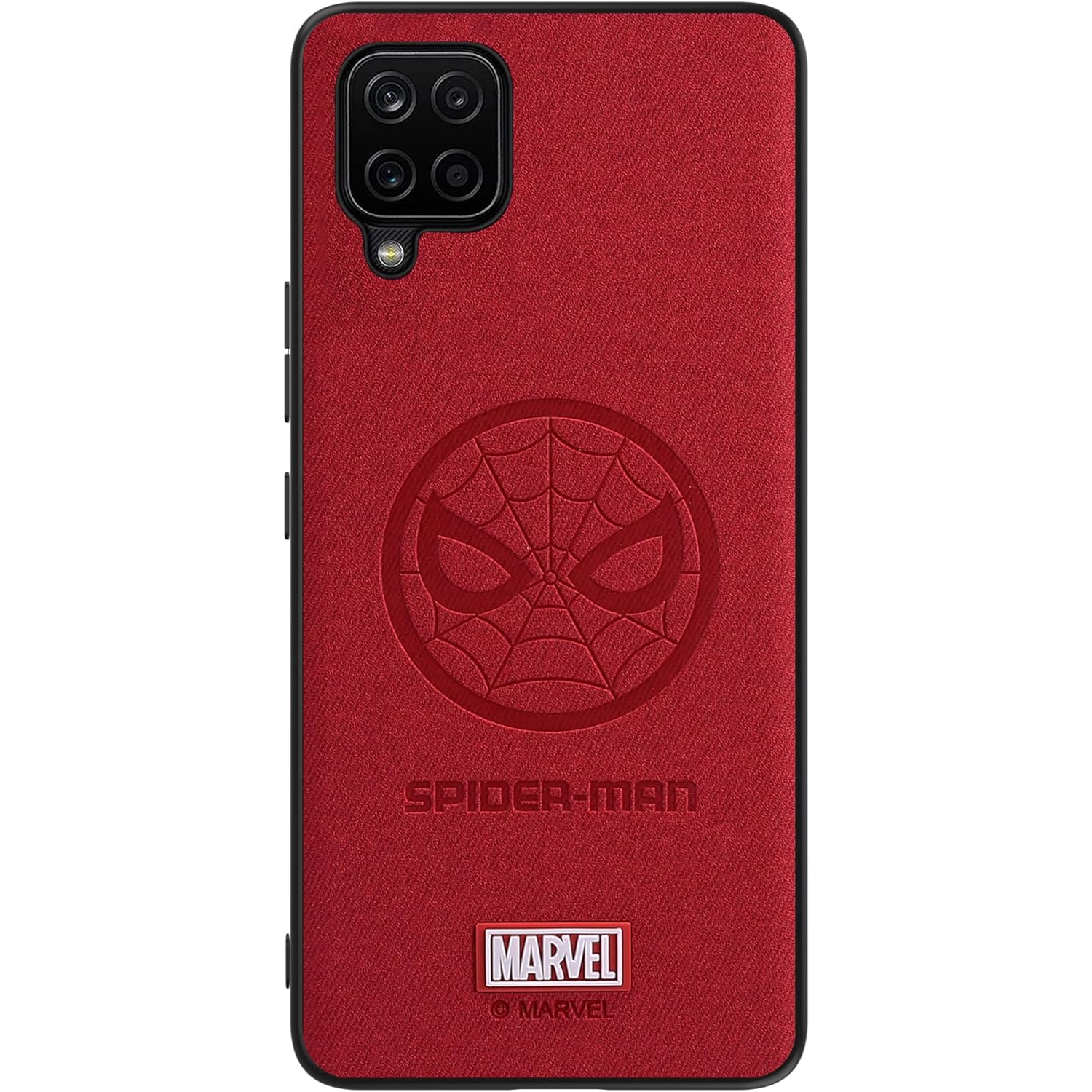 Case for Galaxy A12 5G & M12 & F12, with Superhero Character Samsung A12 Leather Case, SPIDER-RED