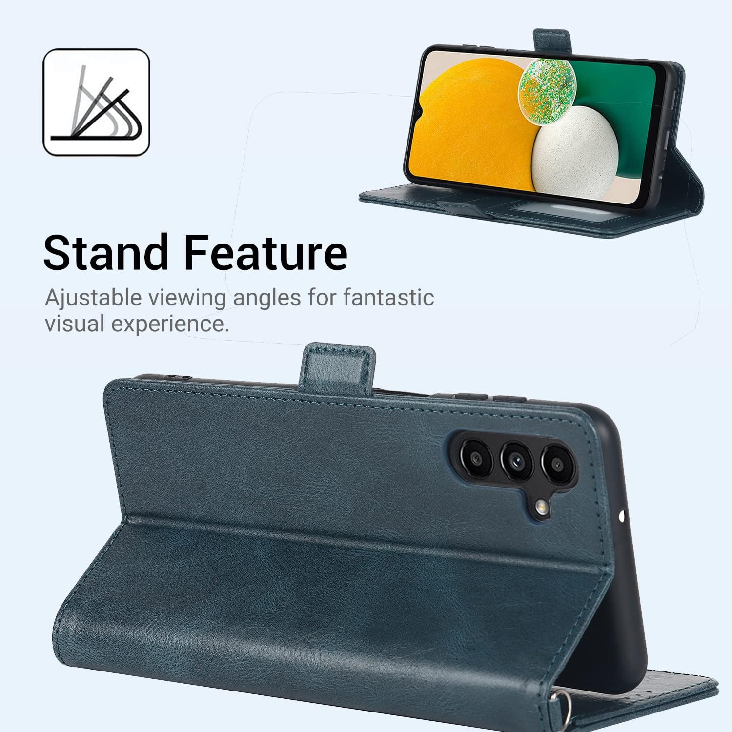 Samsung Galaxy A13 Wallet Case,[RFID Blocking] Premium Leather Credit Card Holder Magnetic Flip Kickstand