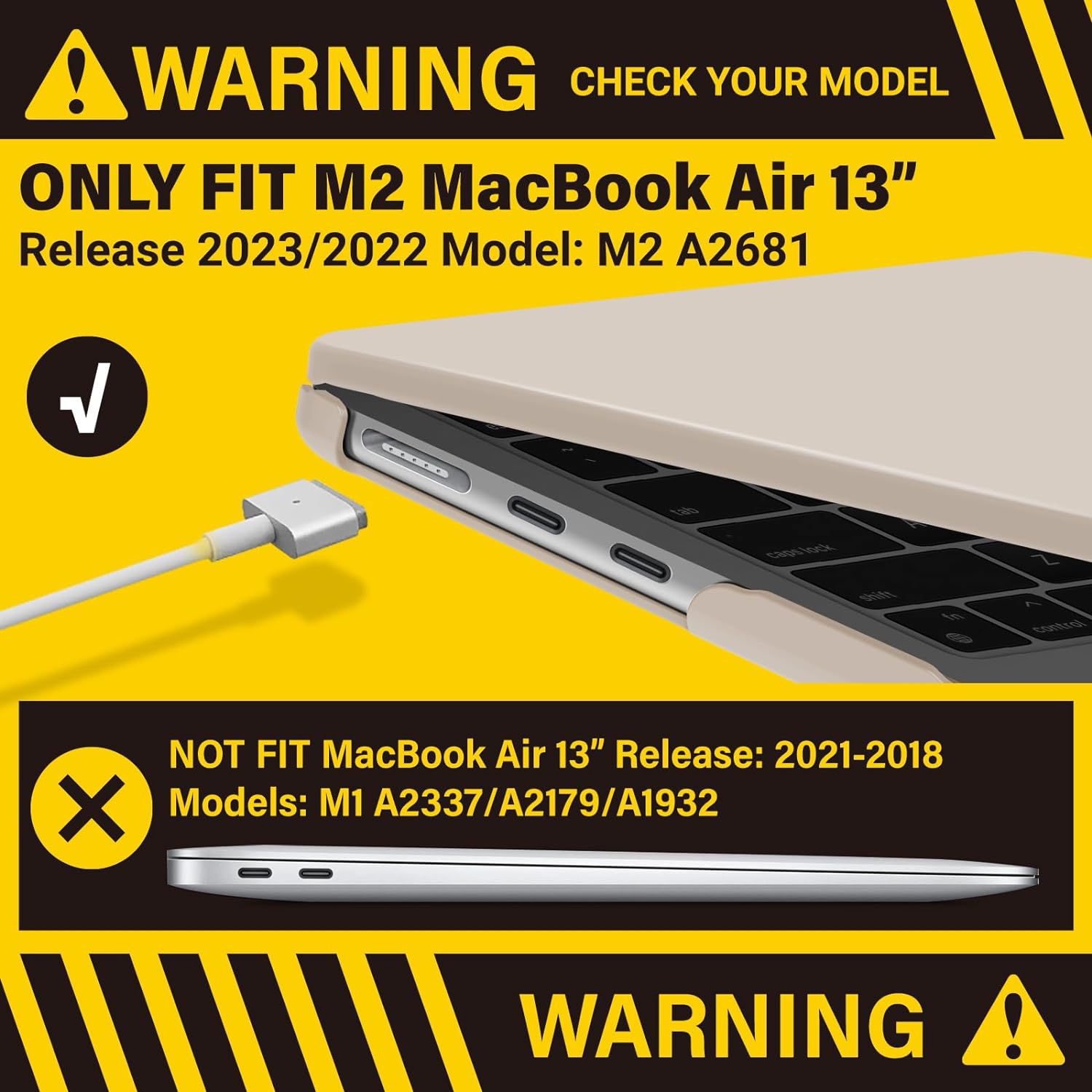 Compatible with M2 2023 2022 MacBook Air 13 inch case, Model A2681, Hard Shell Case & Keyboard Cover & Screen