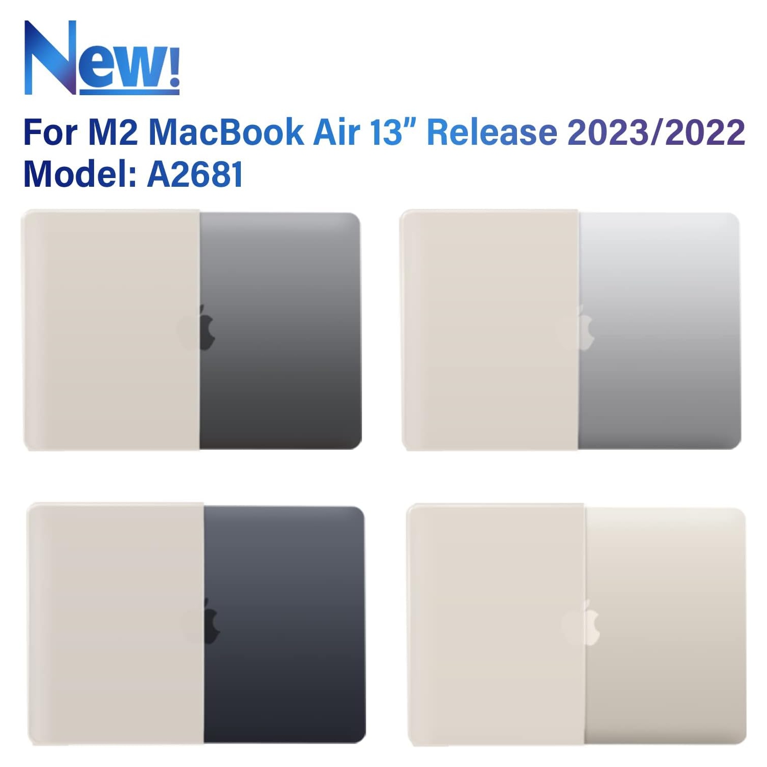 Compatible with M2 2023 2022 MacBook Air 13 inch case, Model A2681, Hard Shell Case & Keyboard Cover & Screen