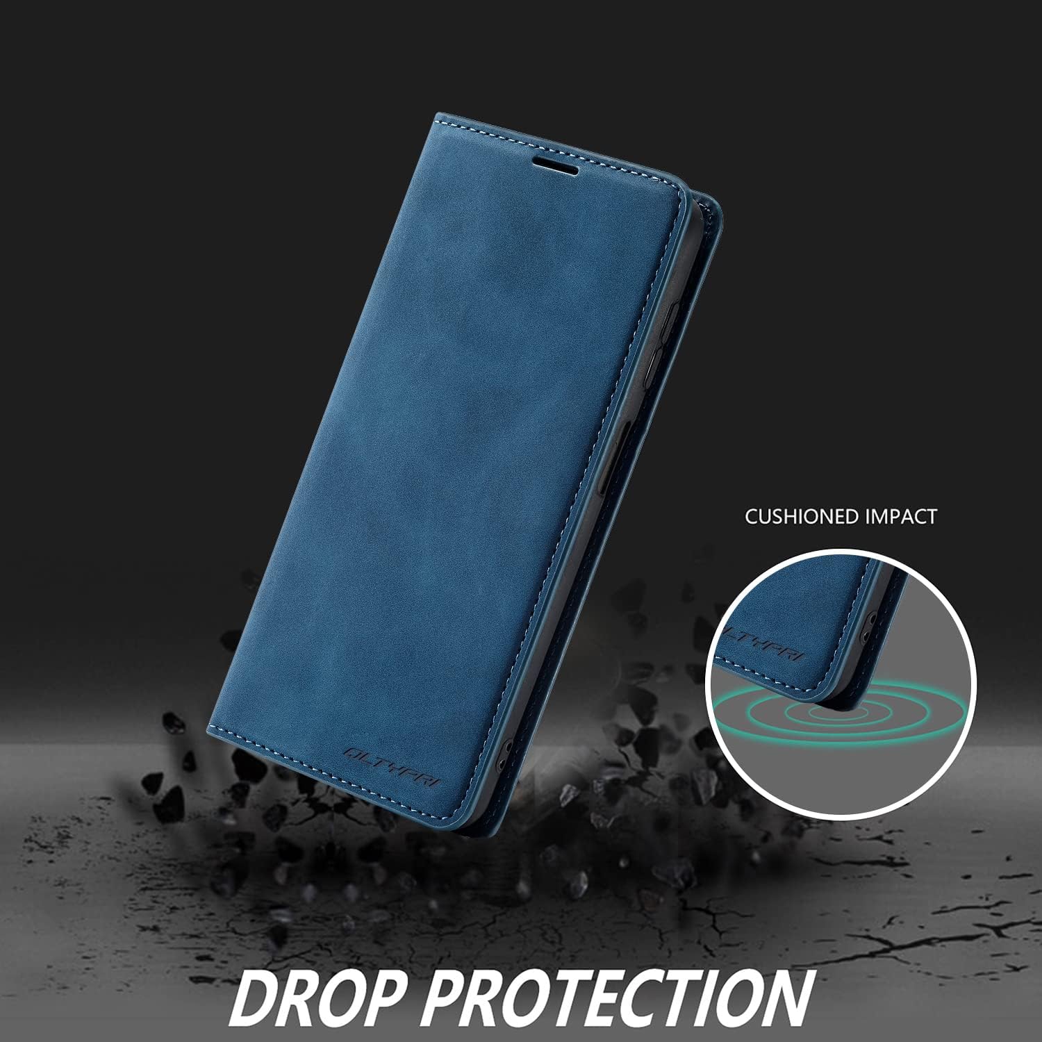 Samsung Galaxy A14 5G Case, Premium PU Leather Cover TPU Bumper with Card Holder Kickstand Hidden Magnetic