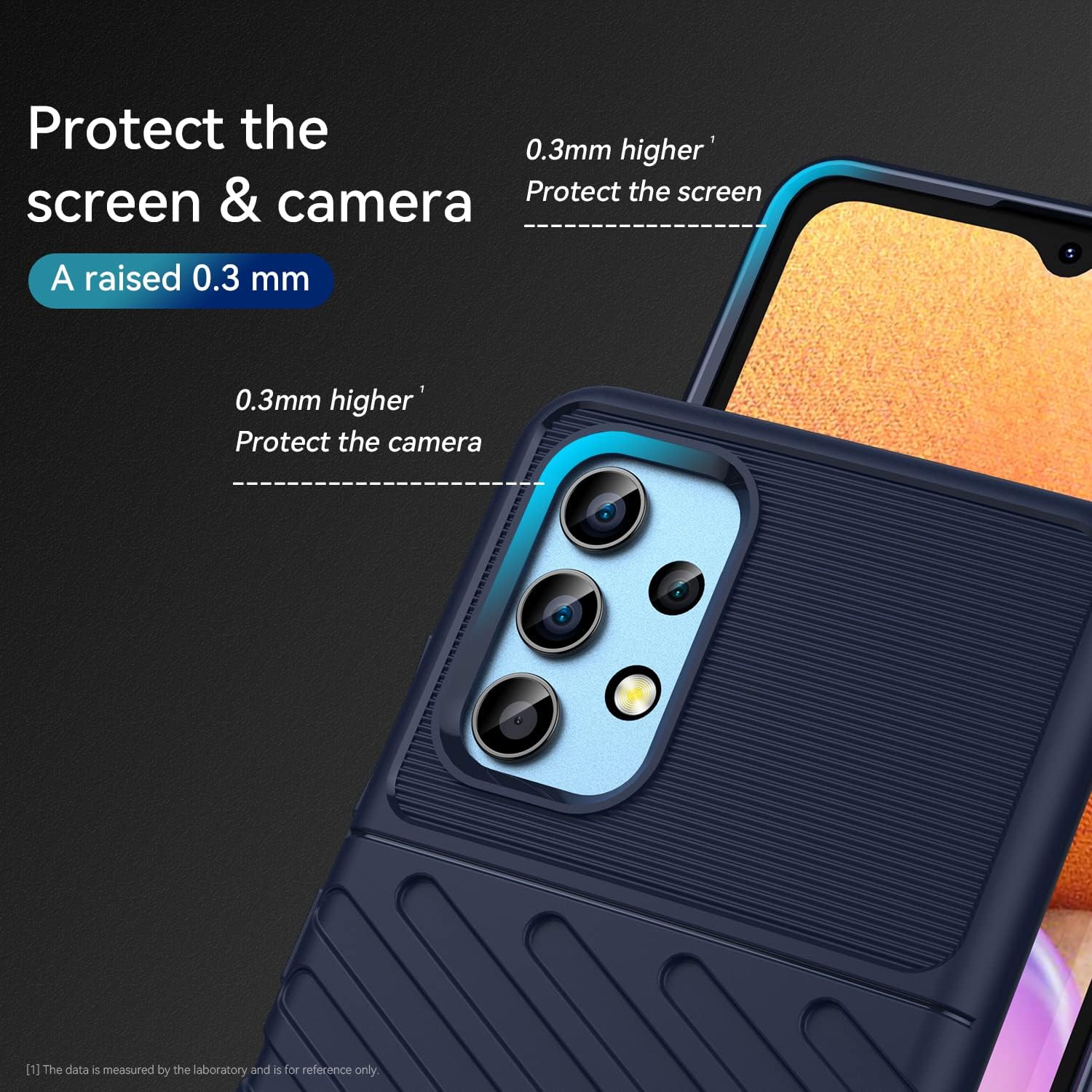 Étui pour Galaxy A32 4G, étui pour A32 4G SM-A325F de Samsung avec protecteur d'écran, fibre de carbone antirayure