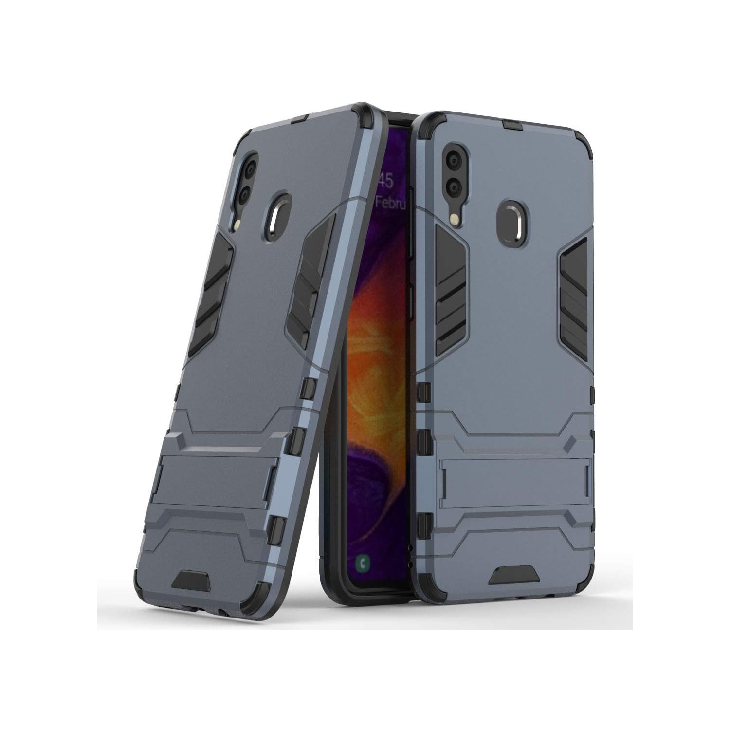 Case for Samsung Galaxy A20 / Galaxy A30 (6.4 inch) 2 in 1 Shockproof with Kickstand Feature Hybrid Dual Layer Armor