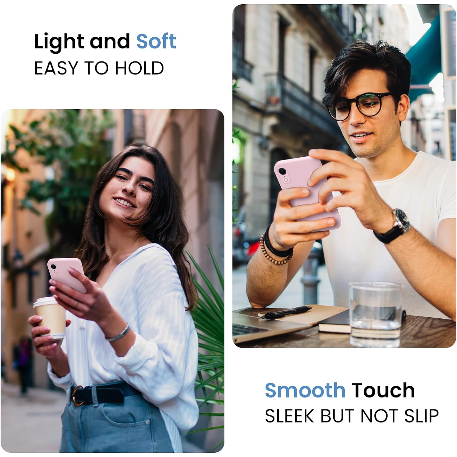 iPhone XR Case, Silicone Upgraded [Square Edges] & [Camera Protecion] Phone Case with Soft Anti-Scratch