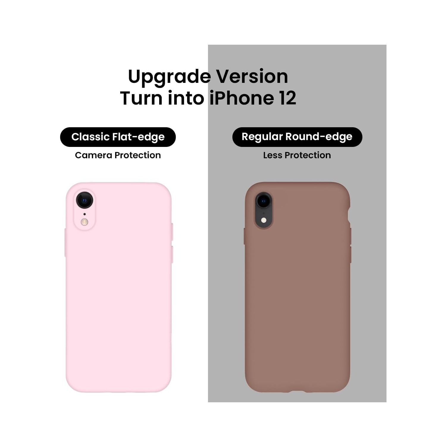 iPhone XR Case, Silicone Upgraded [Square Edges] & [Camera Protecion] Phone Case with Soft Anti-Scratch