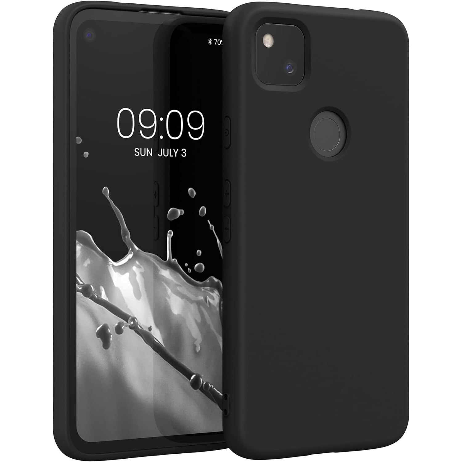 Case Compatible with Google Pixel 4a Case - Slim Protective TPU Silicone Phone Cover - Black Matte