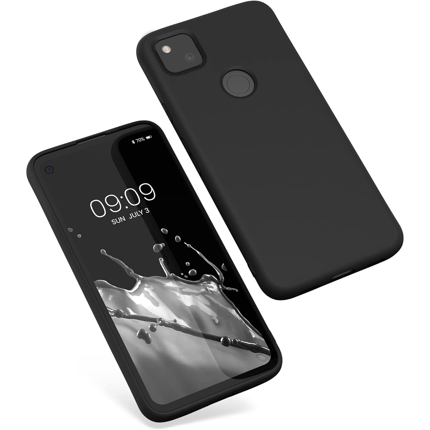 Case Compatible with Google Pixel 4a Case - Slim Protective TPU Silicone Phone Cover - Black Matte