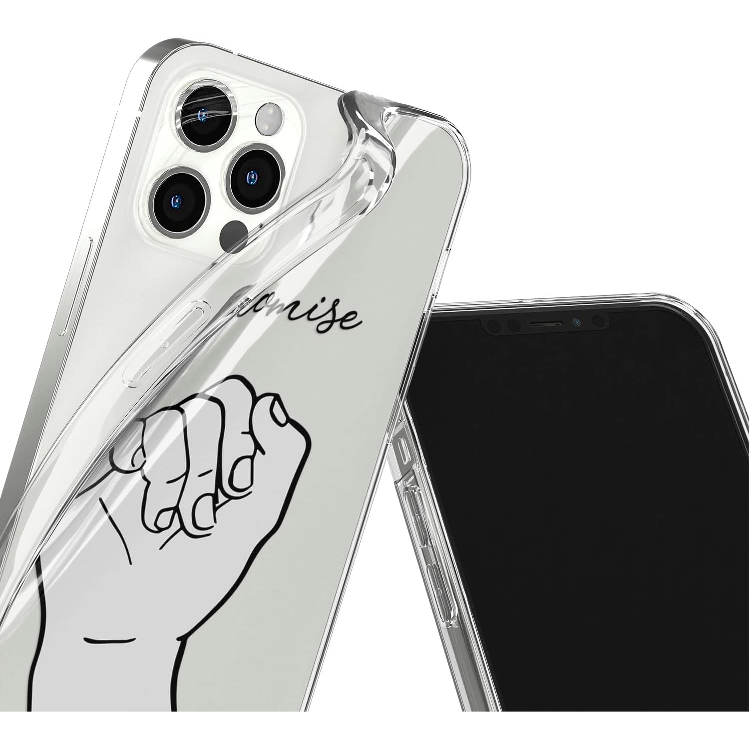 Matching Phone Case Compatible with - iPhone Xr - 6.1 inch for Couples Best Friends Slim Cover Holding Hands