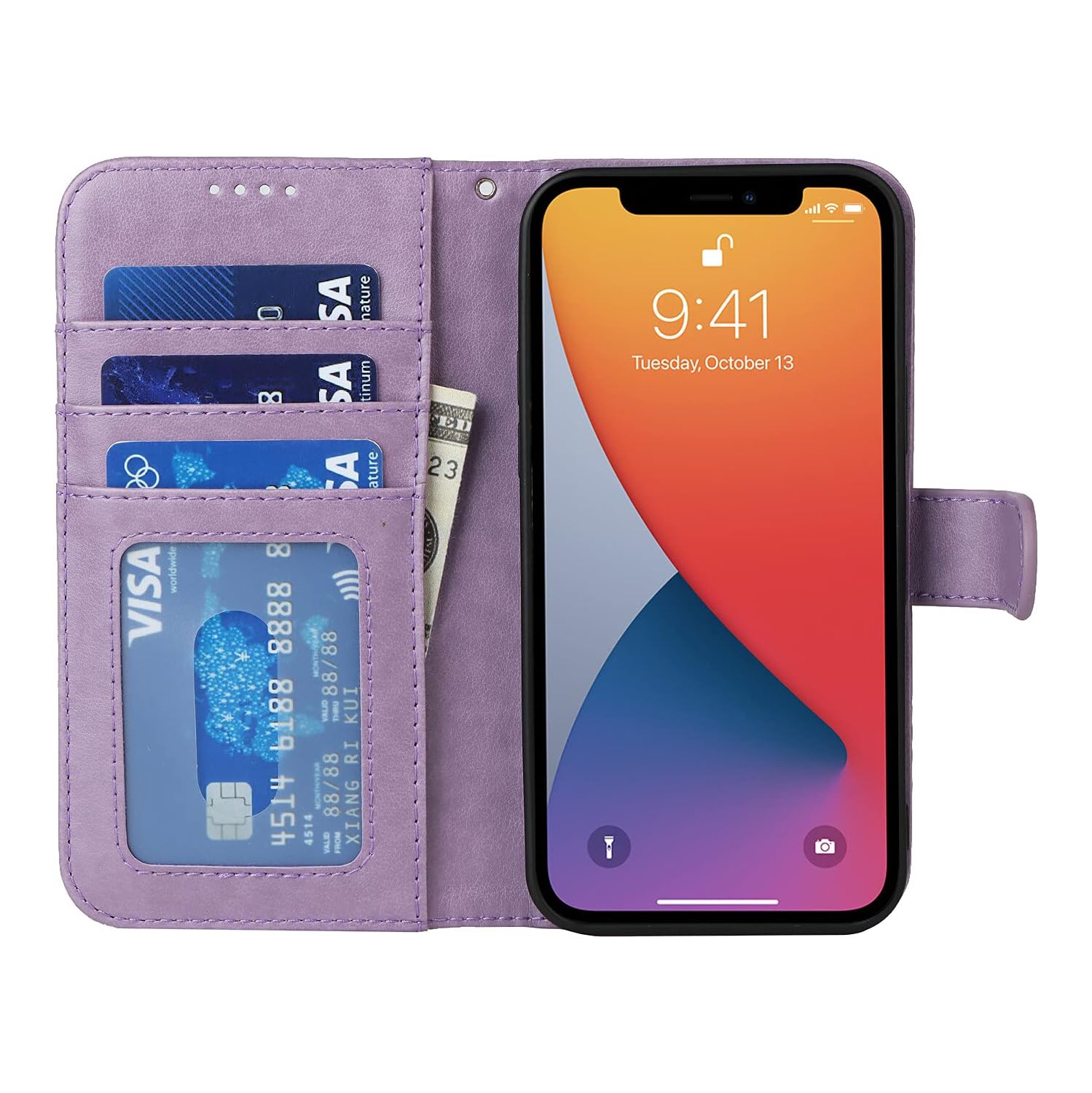 iPhone 11 Pro Max Wallet Case,Premium Leather Card Holder Card Slot Magnetic Closure Flip Kickstand Women