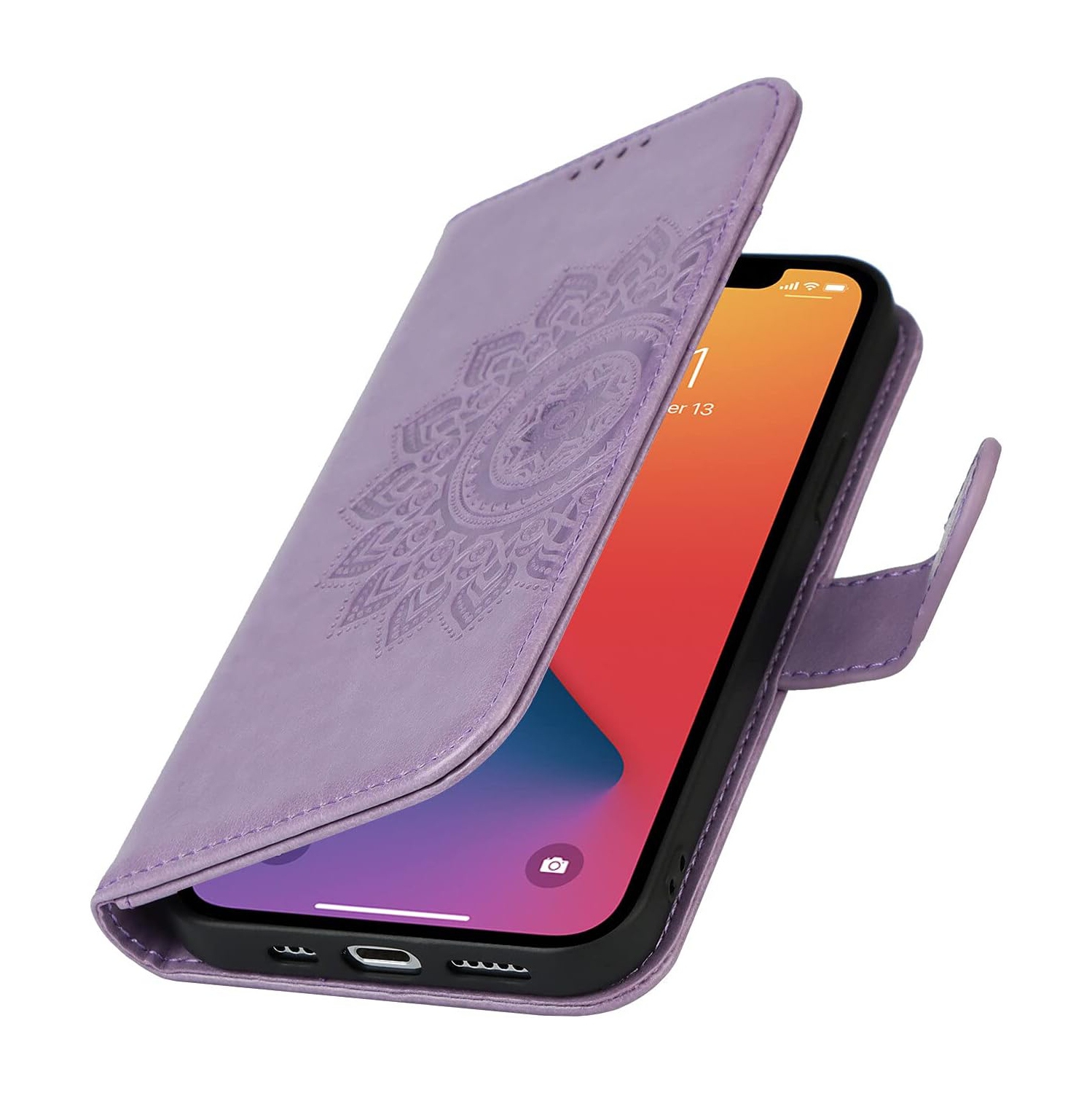 iPhone 11 Pro Max Wallet Case,Premium Leather Card Holder Card Slot Magnetic Closure Flip Kickstand Women