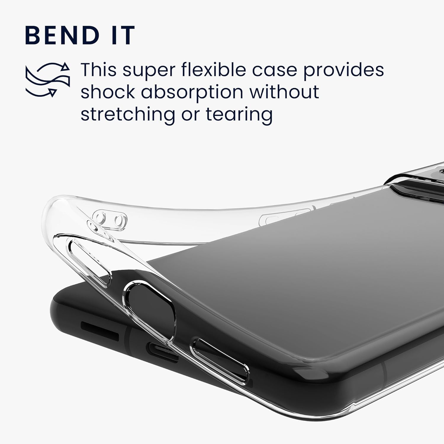 Étui compatible avec le Pixel 8 Pro de Google - Étui transparent souple et mince protecteur souple en TPUR -