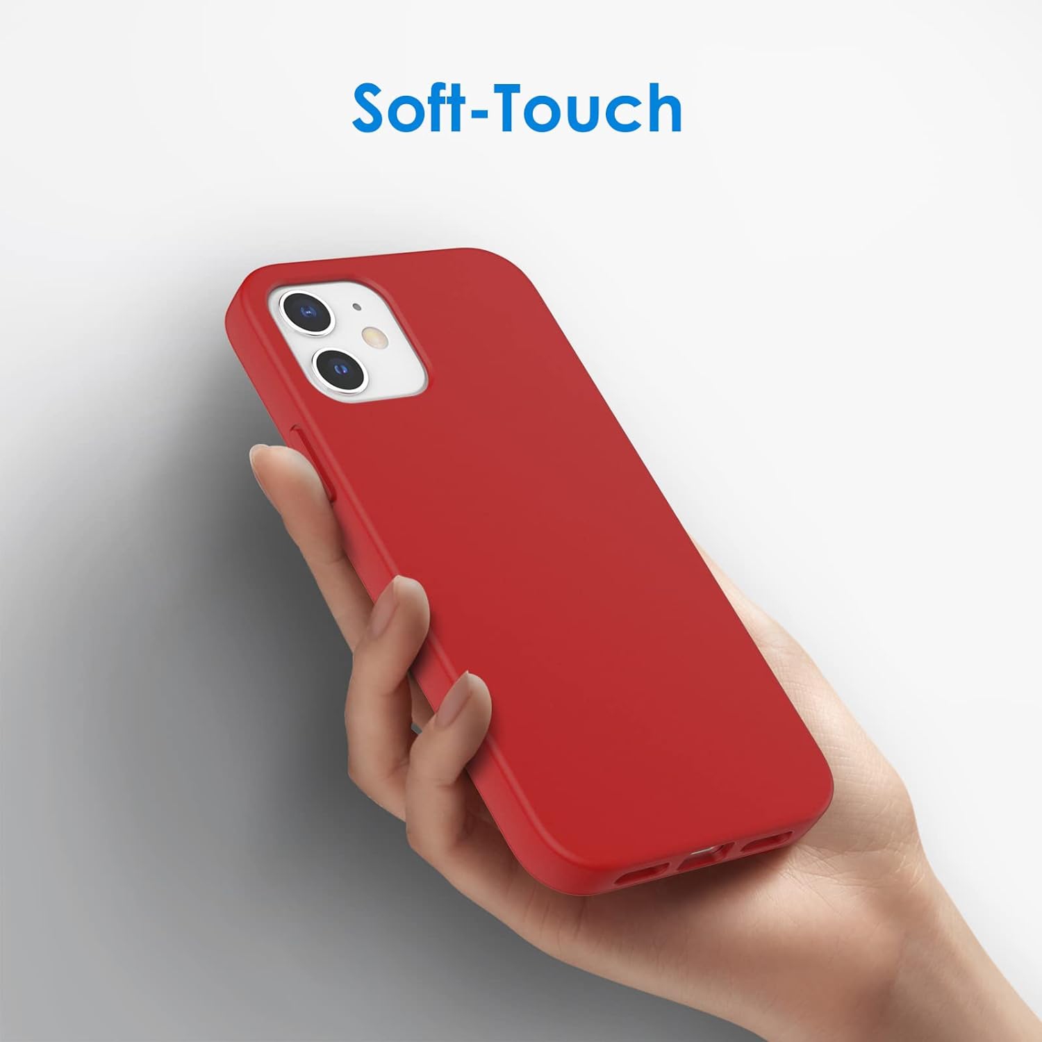 Silicone Case Compatible with iPhone 12 Mini 5.4-Inch, Silky-Soft Touch Full-Body Protective Case, Shockproof