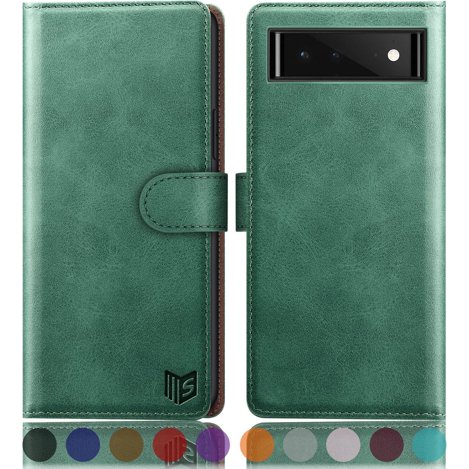 for Google Pixel 6 5G RFID Blocking Wallet case Credit Card Holder,Flip Book PU Leather Phone case Shockproof