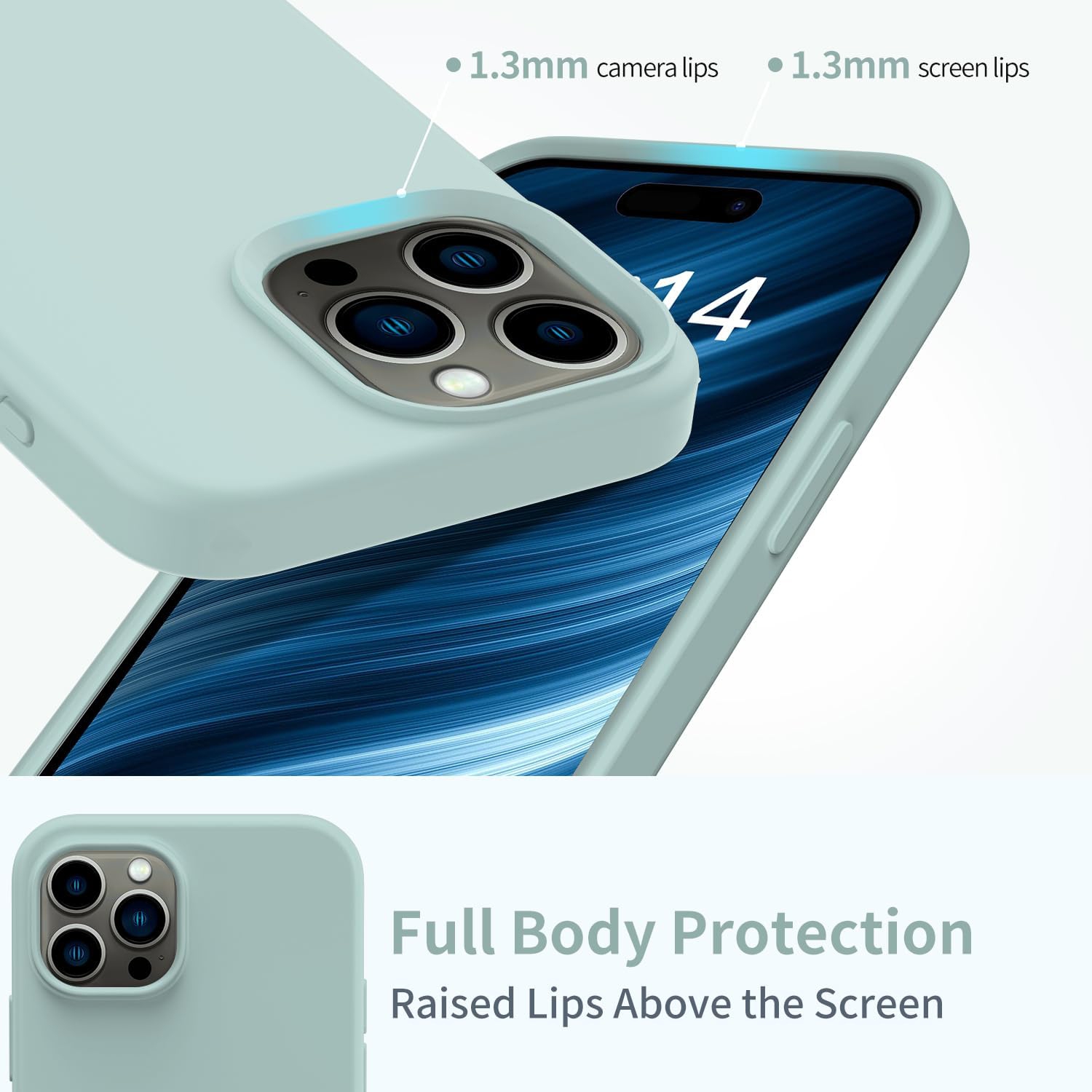 Compatible with iPhone 15 Pro Max Case with Screen Protector,Upgraded Liquid Silky Soft Silicone