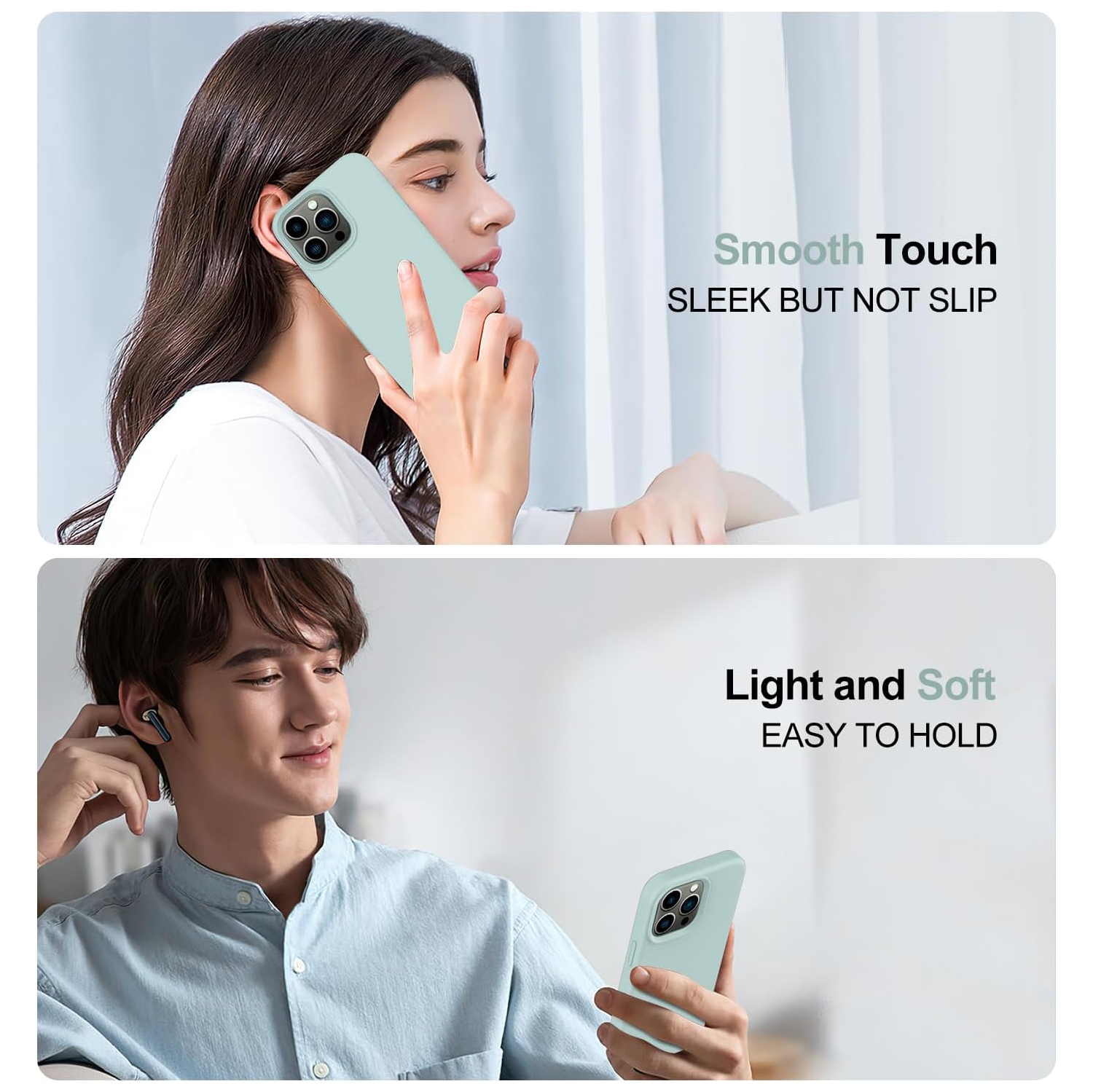 Compatible with iPhone 15 Pro Max Case with Screen Protector,Upgraded Liquid Silky Soft Silicone