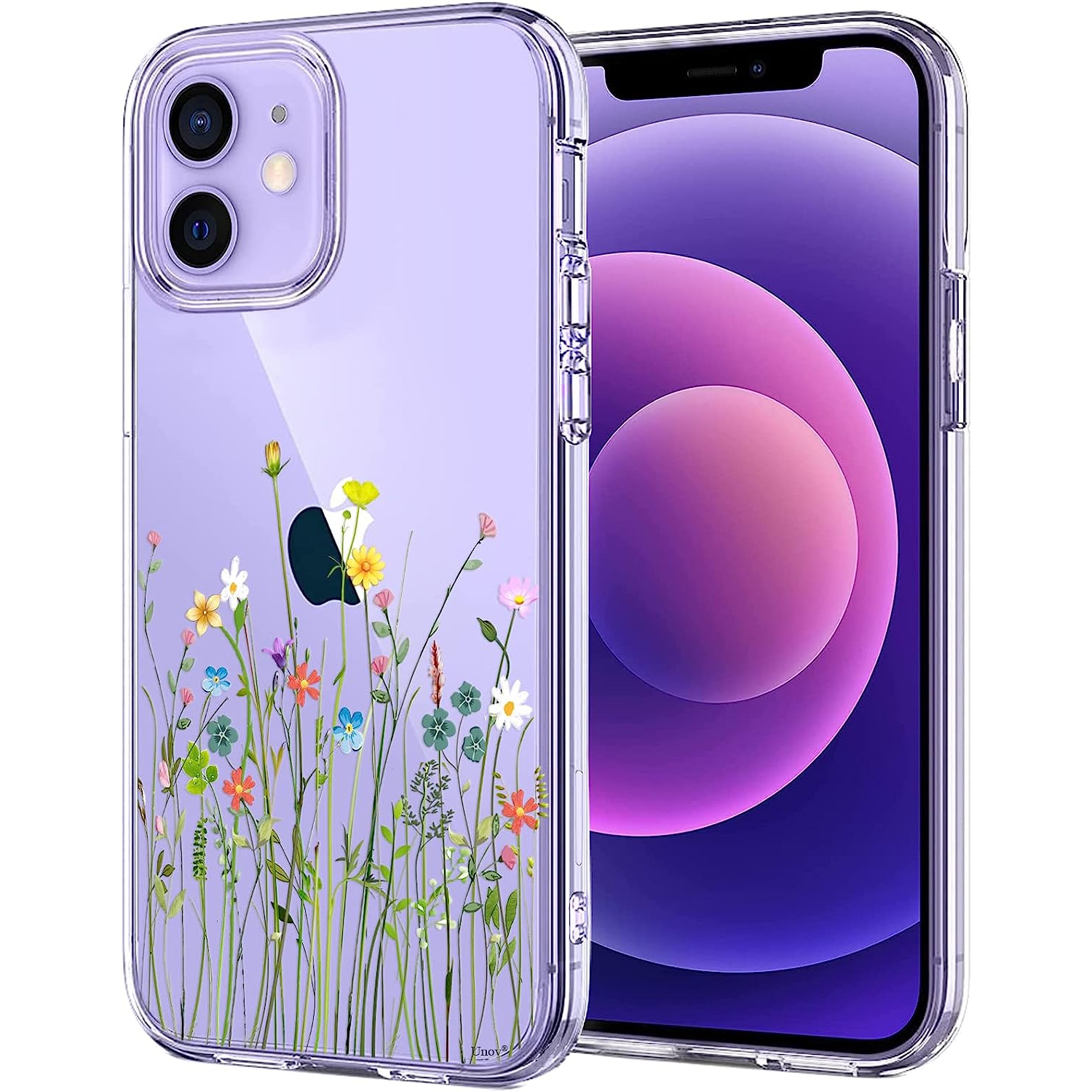 Case Comaptible with iPhone 12 iPhone 12 Pro Case Clear with Design Slim Protective Soft TPU Bumper Embossed