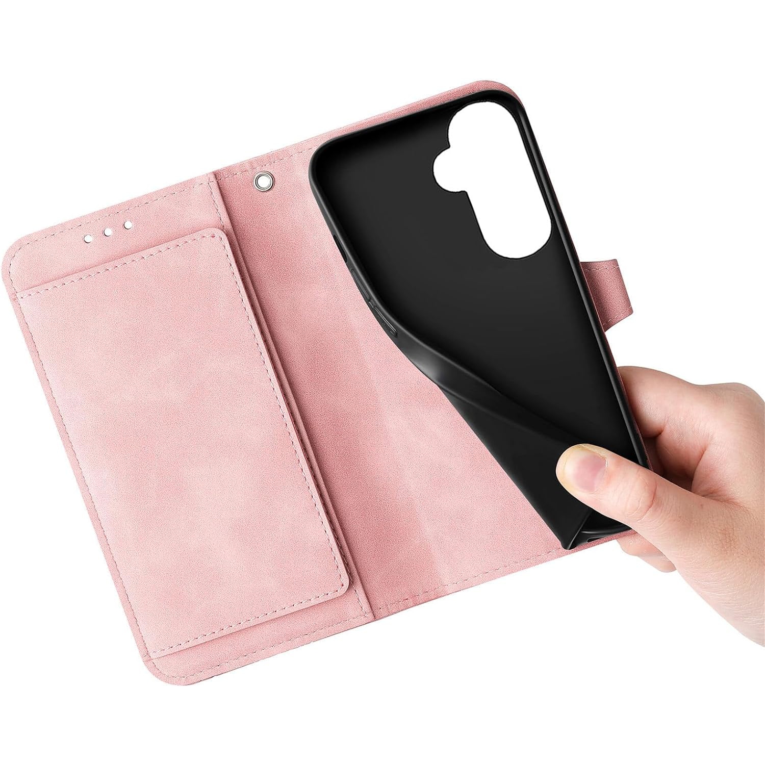 Samsung Galaxy S23 FE 5G 6.4 Inch Wallet Case Zipper Pocket with Card Holder Slot Magnetic Closure Lanyard