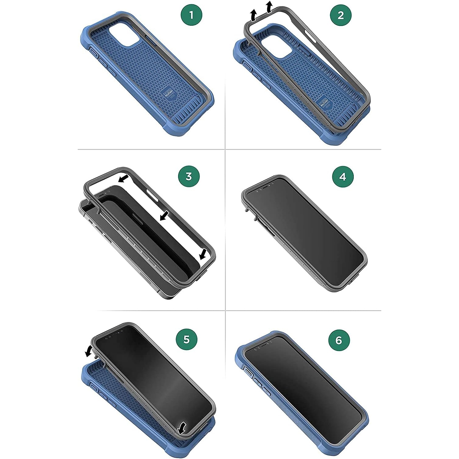 Falcon Armor Designed for OnePlus 9 Case with Screen Protector, Protective Full Body Cover with Built-in Screen