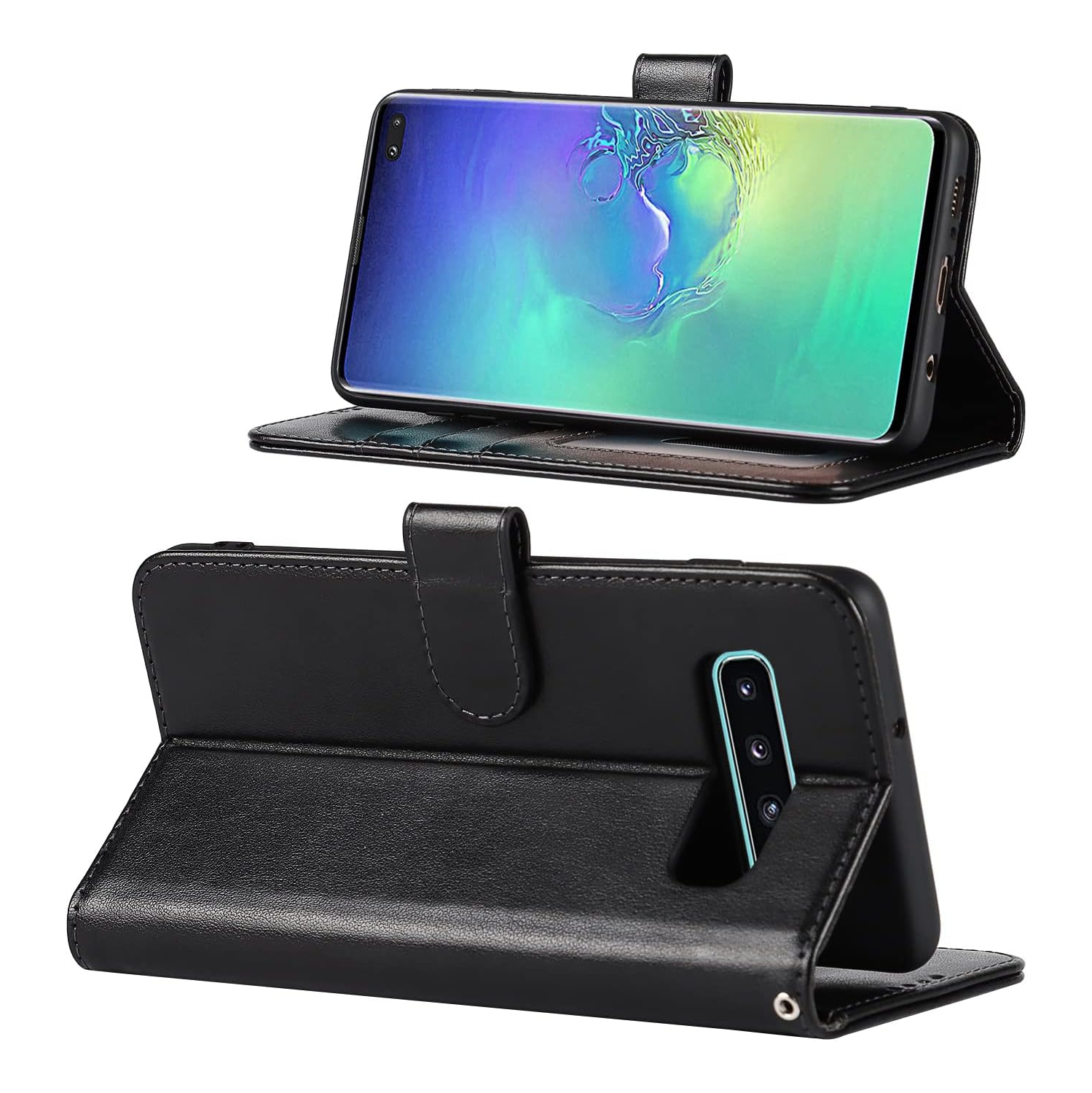 Samsung Galaxy S10 Plus Wallet Case,Premium Leather Card Holder Card Slot Magnetic Closure Flip Kickstand Women