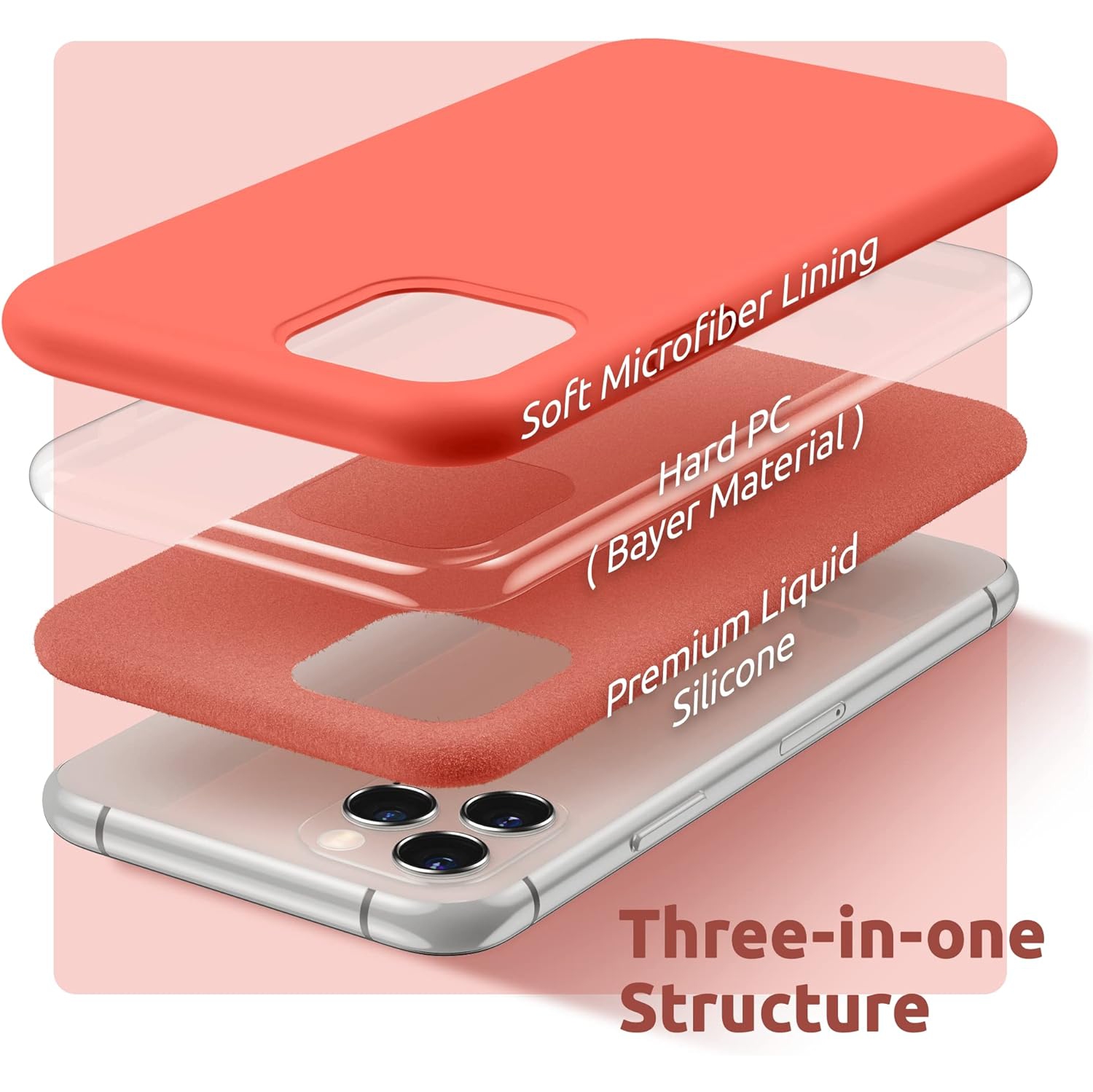 Silicone Case for iPhone 11 Pro Max Case, Liquid Silicone Protective Phone Case Cover (Full Body, Soft Case