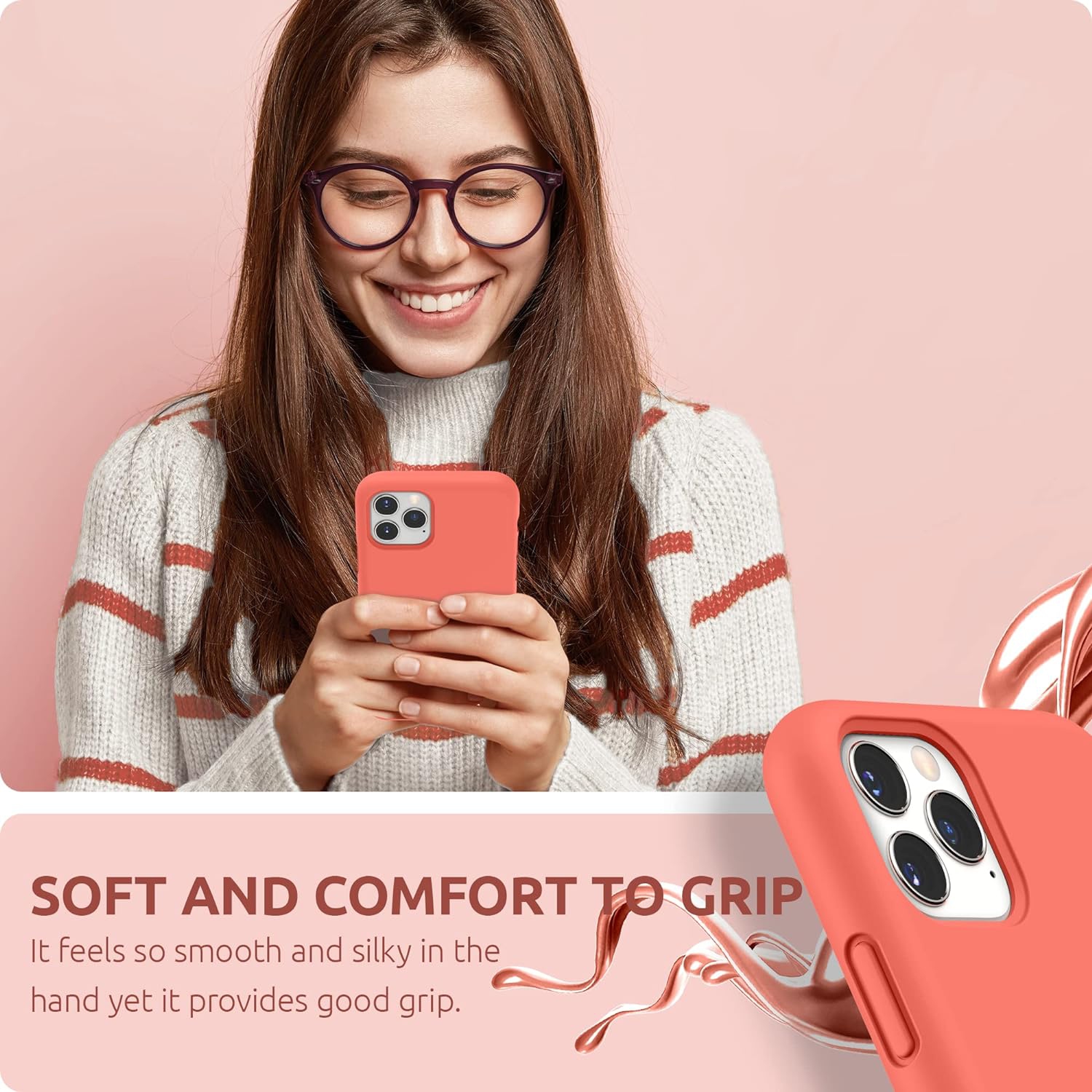 Silicone Case for iPhone 11 Pro Max Case, Liquid Silicone Protective Phone Case Cover (Full Body, Soft Case