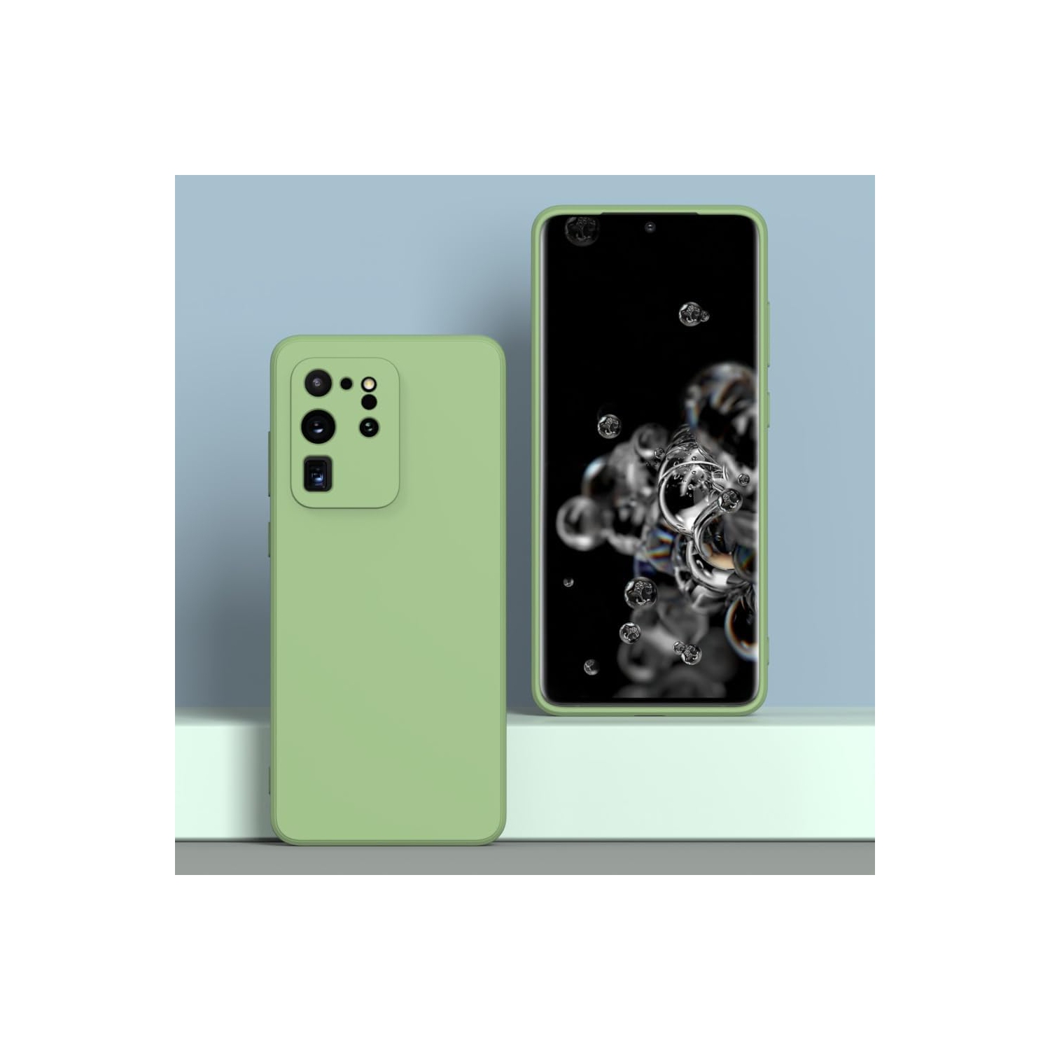 Pour Samsung Galaxy S20 Ultra étui vert, résistant aux égratignures avec Soft Touch, étui mince pour téléphone mince pour Samsung