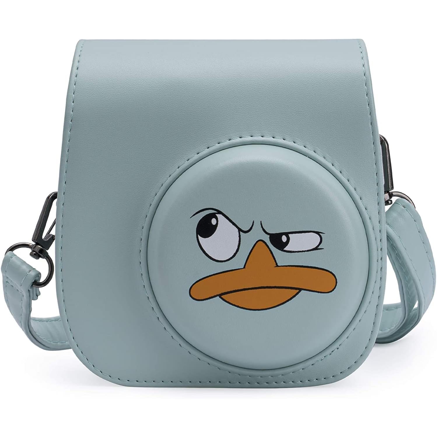 PU Leather Camera Case Compatible with Fujifilm Instax Mini 11 12 Instant Camera with Adjustable Strap