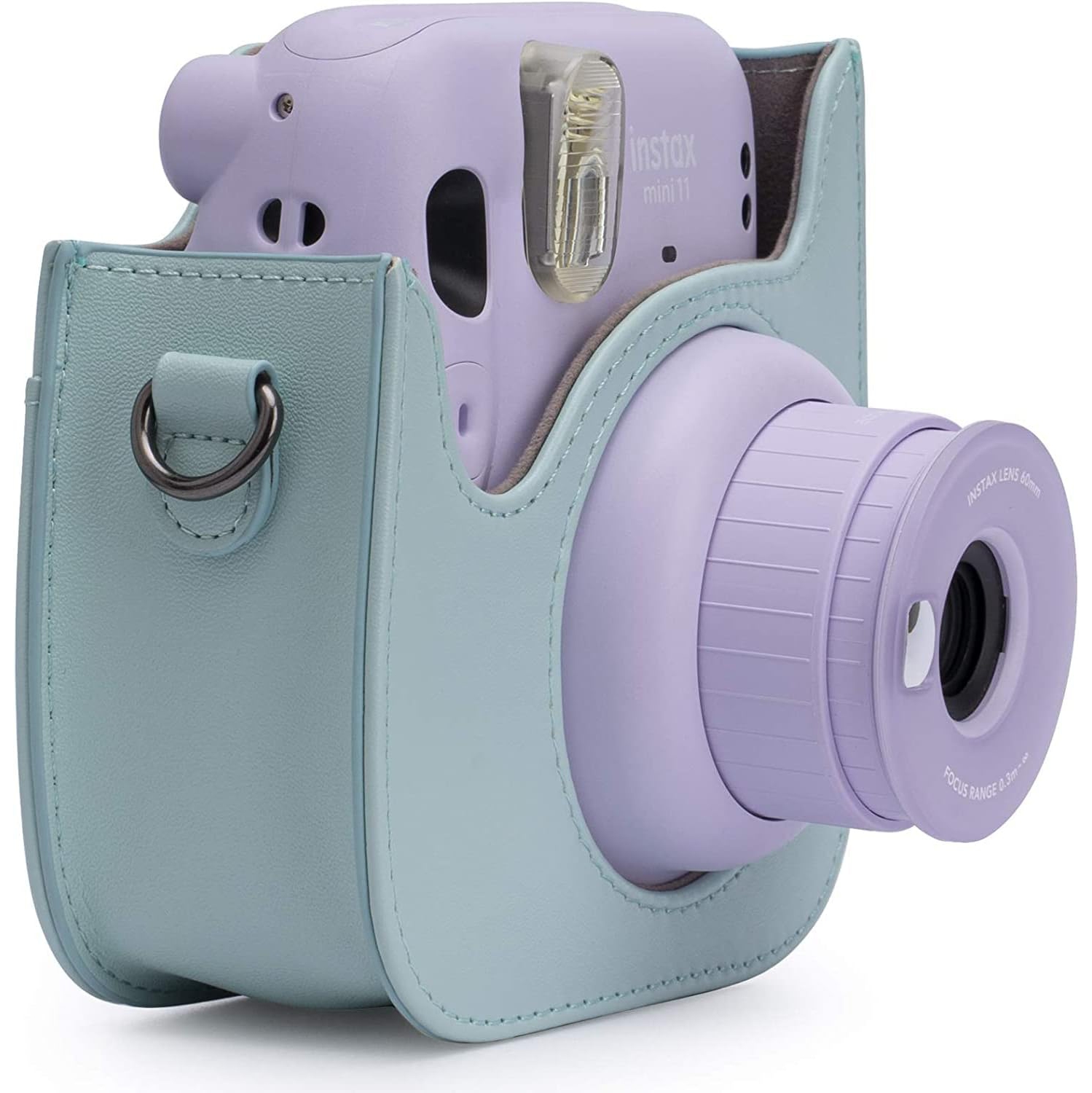 PU Leather Camera Case Compatible with Fujifilm Instax Mini 11 12 Instant Camera with Adjustable Strap