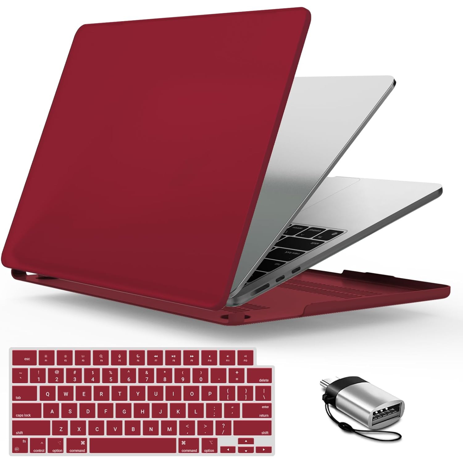 Compatible with New M2 2023 MacBook Air 15 inch case, Model A2941, Hard Shell Case & Keyboard Cover & Type-C