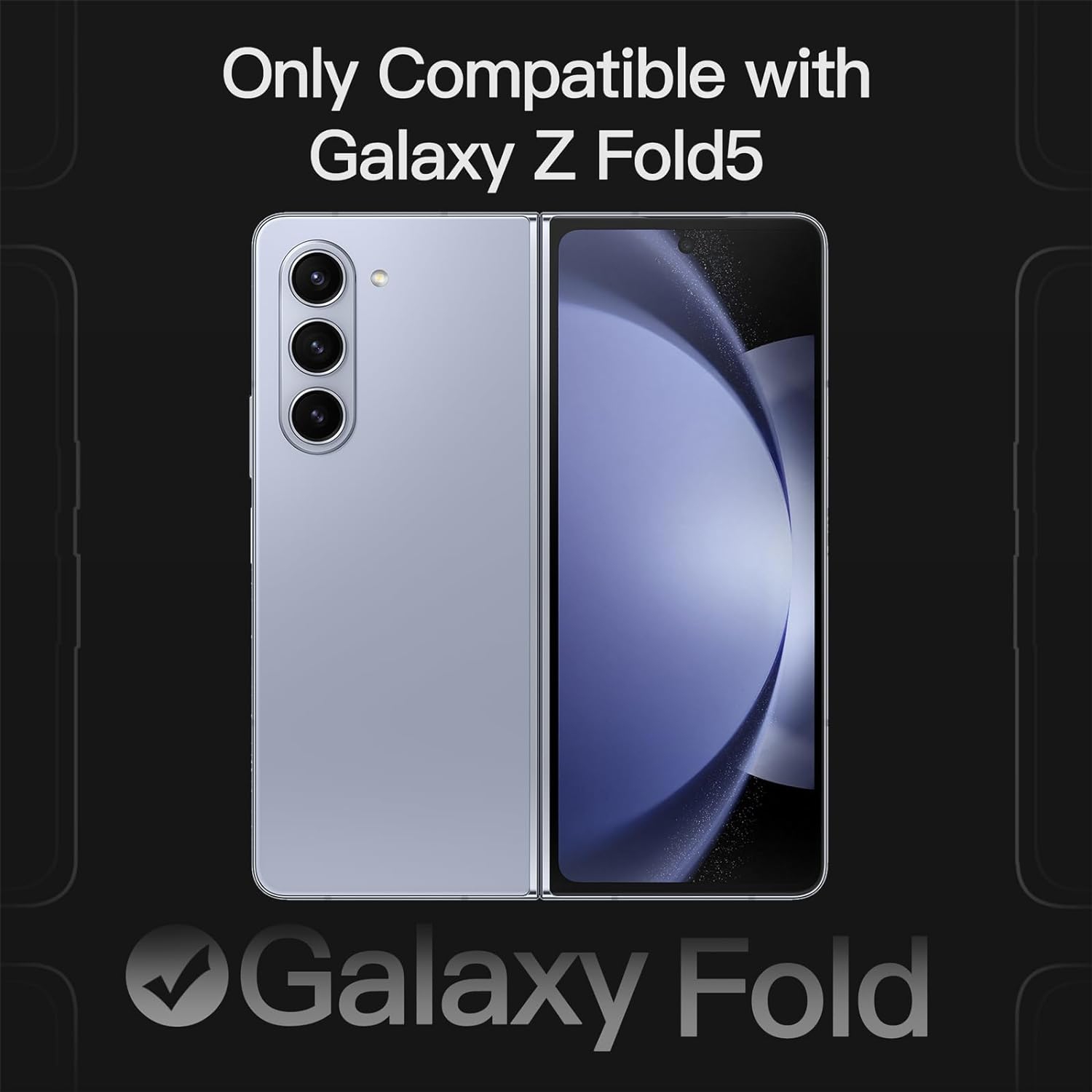 Case for Samsung Galaxy Z Fold 5 2023 with Hinge Protection, Heavy Duty Rugged Protective Hard PC Phone Cover,