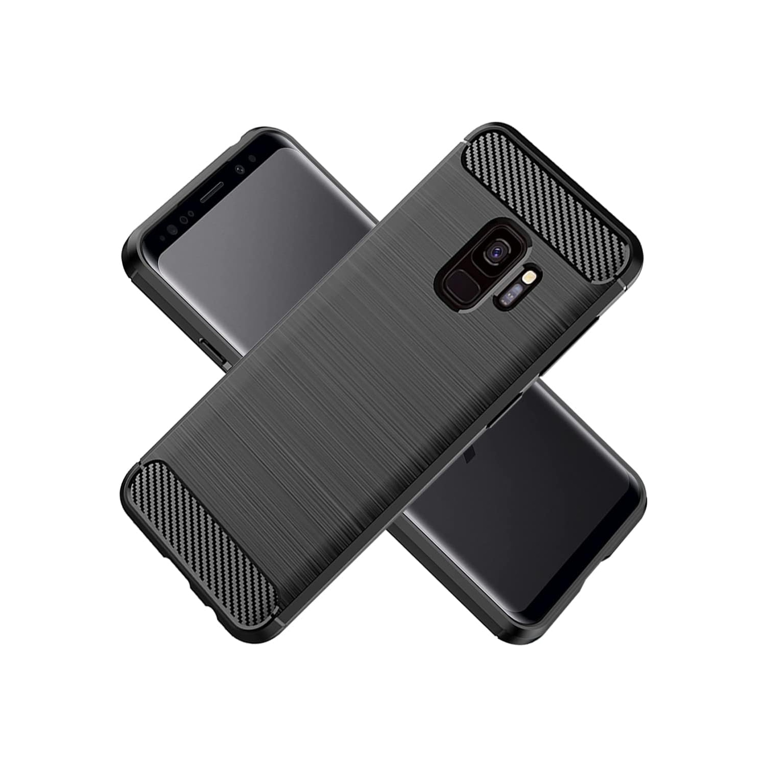 Phone Case for Galaxy S9 Case, Samsung S9 SM-G960U Case Carbon Fiber Shockproof Rugged Shield Anti-Scratch Soft