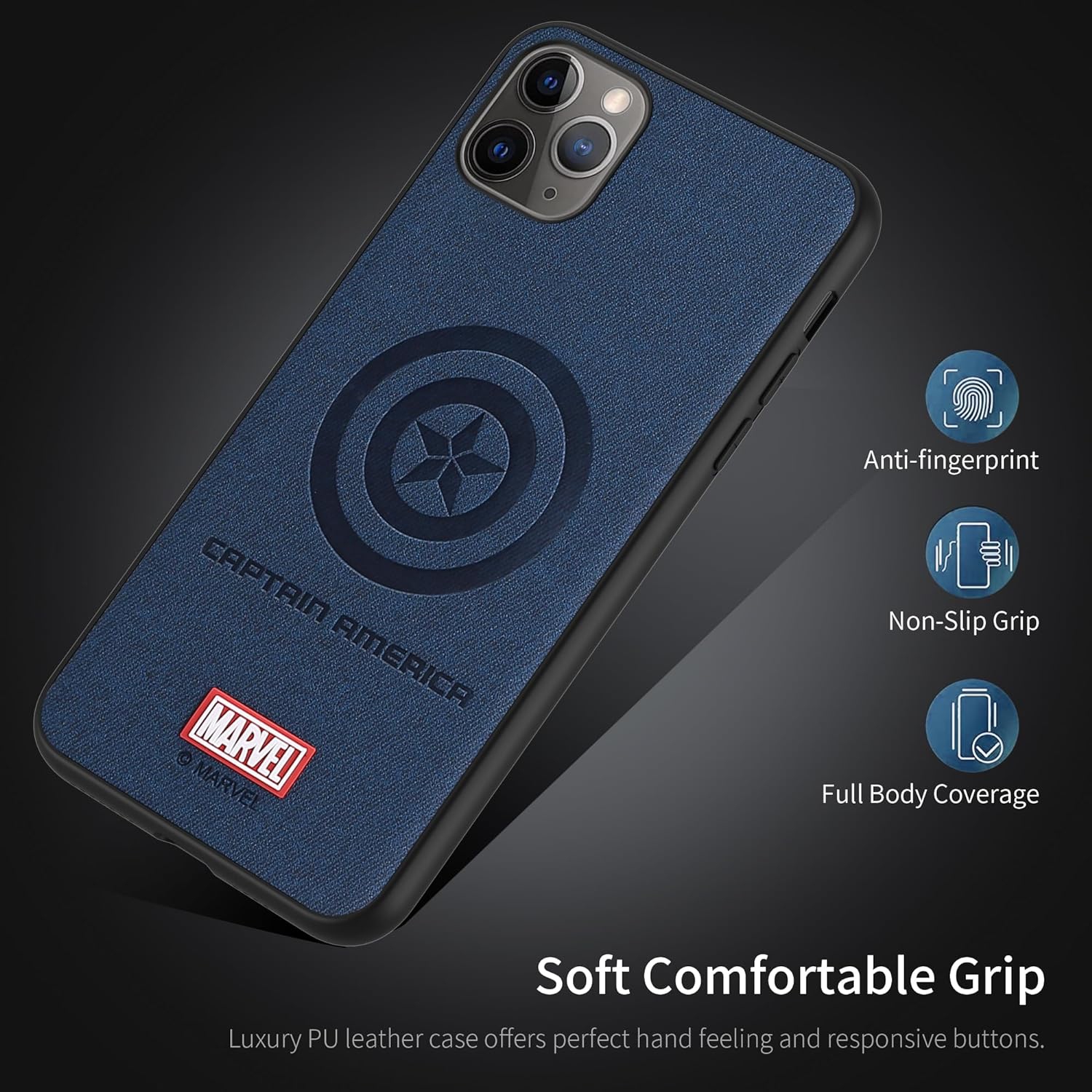 Case for iPhone 11 Pro max, with Superhero Character iPhone 11 Pro max Leather Case