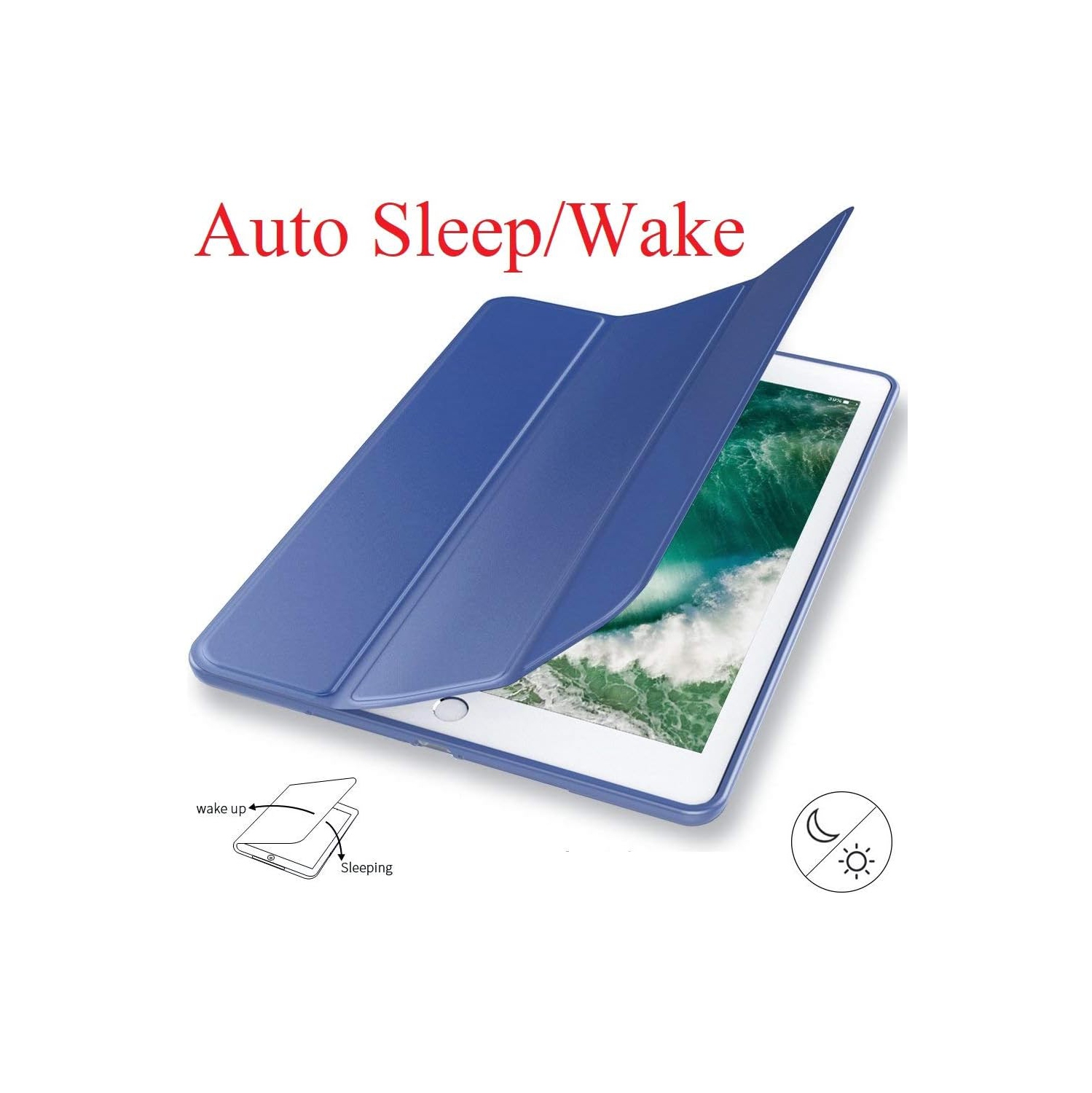 [Trifold] Case for iPad Air 3 / Pro 10.5 inch (2017), Magnetic Smart Stand [Auto Sleep/Wake] Slim Soft