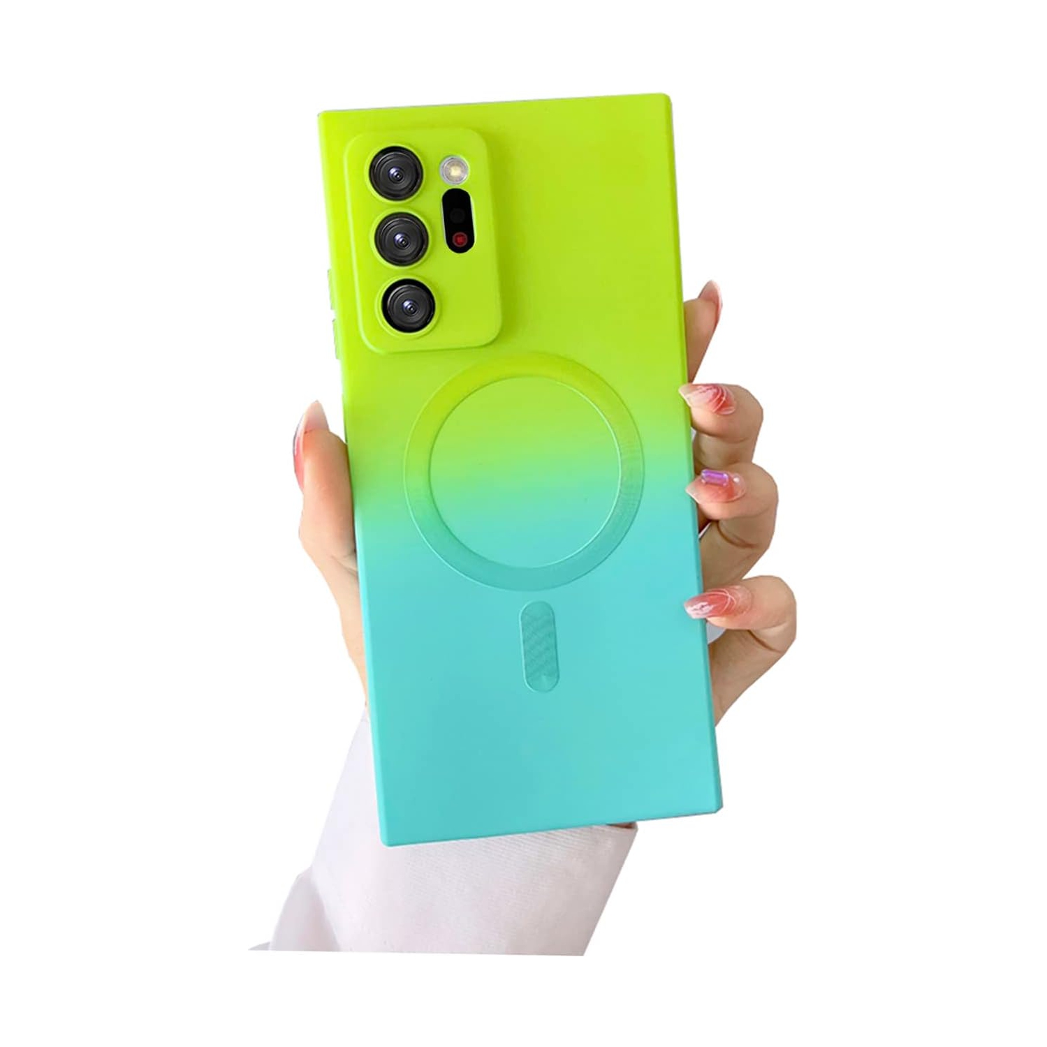 Étui magnétique pour Galaxy Note 20 Ultra [Support MagSafe charger] Protection antichoc sans fil contre les rayures pour appareil photo