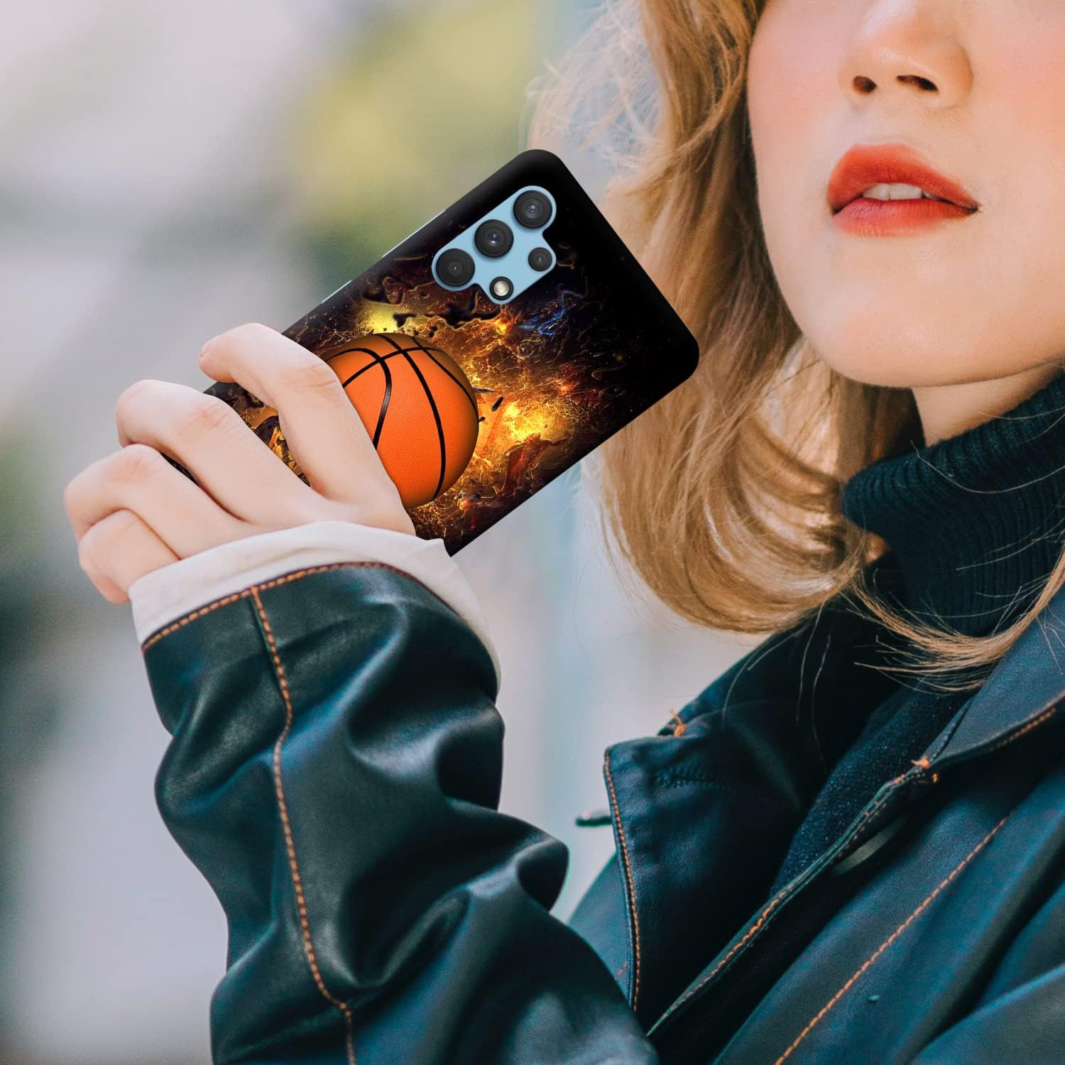 - Samsung Galaxy A32 5G Case, Galaxy A32 5G Case - Basketball On Fire Design Printed Slim, Sleek & Cute Plastic